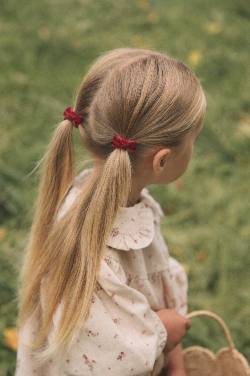 Dark Red Velvet Mini Bow Hairbands (2 pack)