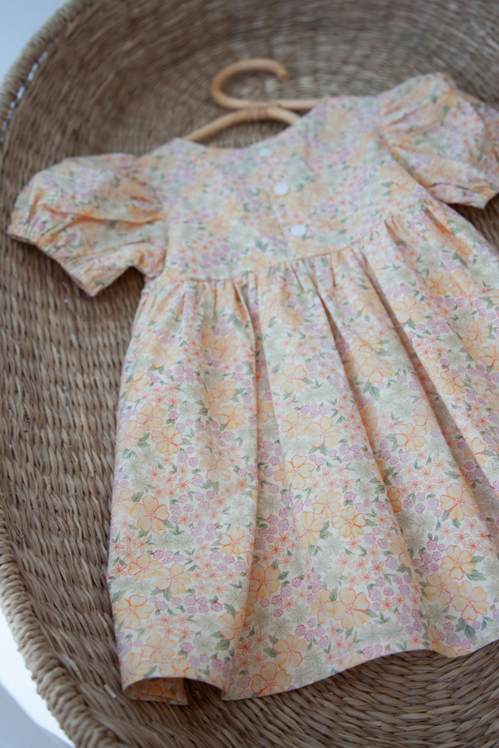 Spring Meadow Puff Short Sleeve Dress