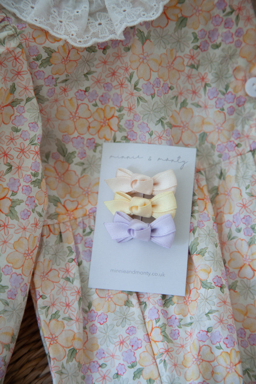 Dainty Mini Bow Clips - Spring Meadow