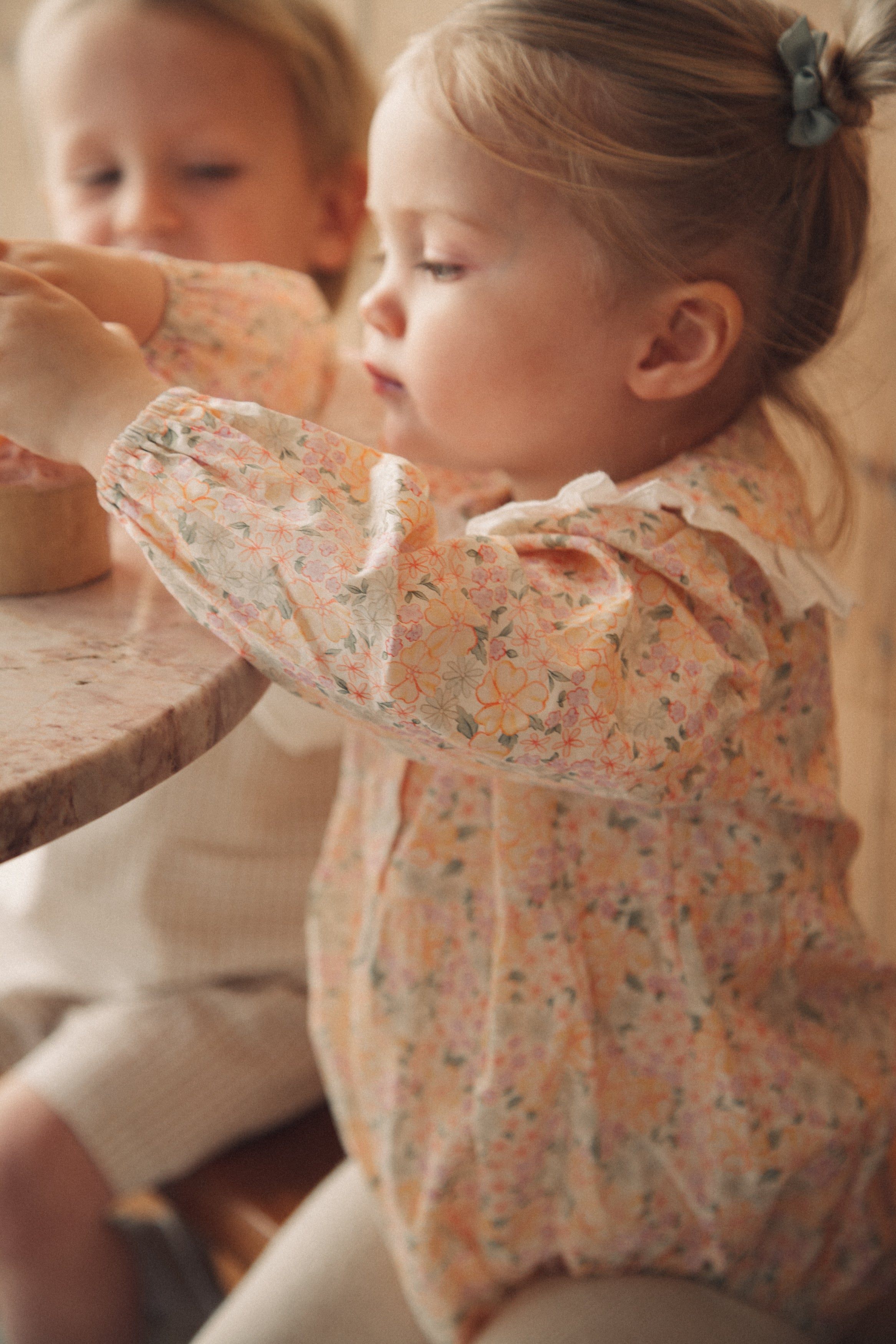 Spring Meadow Broderie Frill Collar Romper