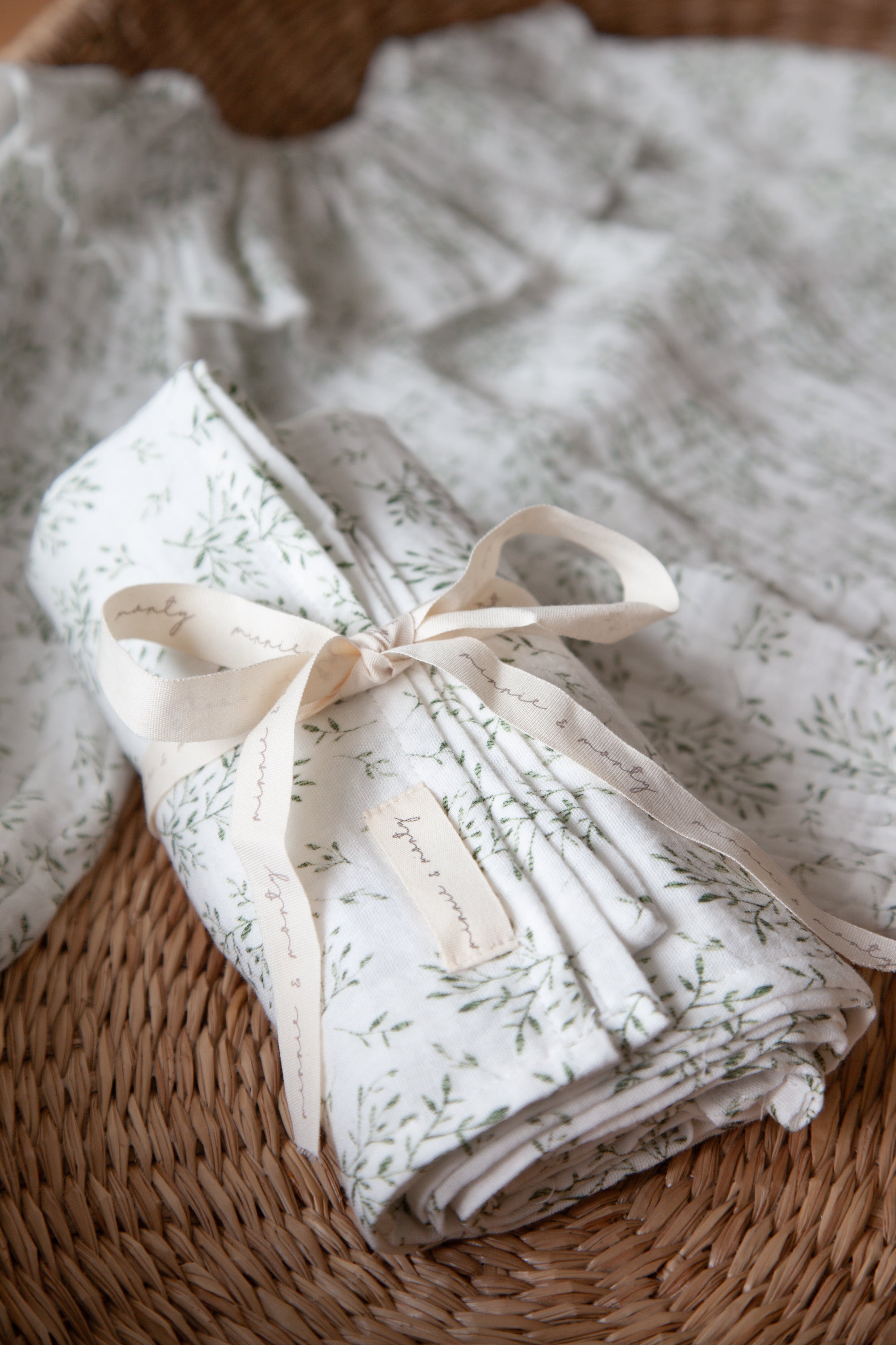Olive Leaves Muslin Swaddle