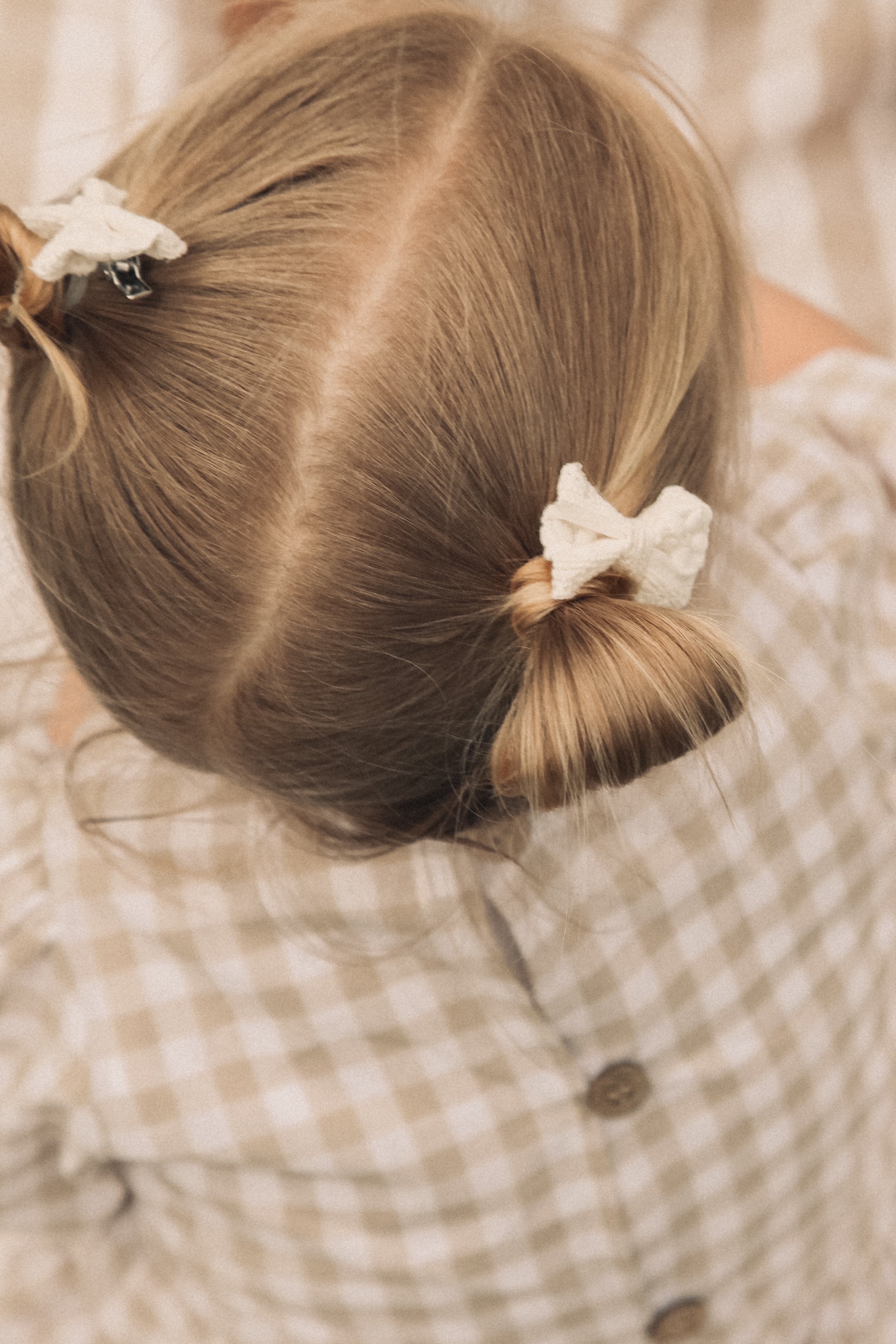 Cotton/Embroidered Small Bow Slides (2 pack)