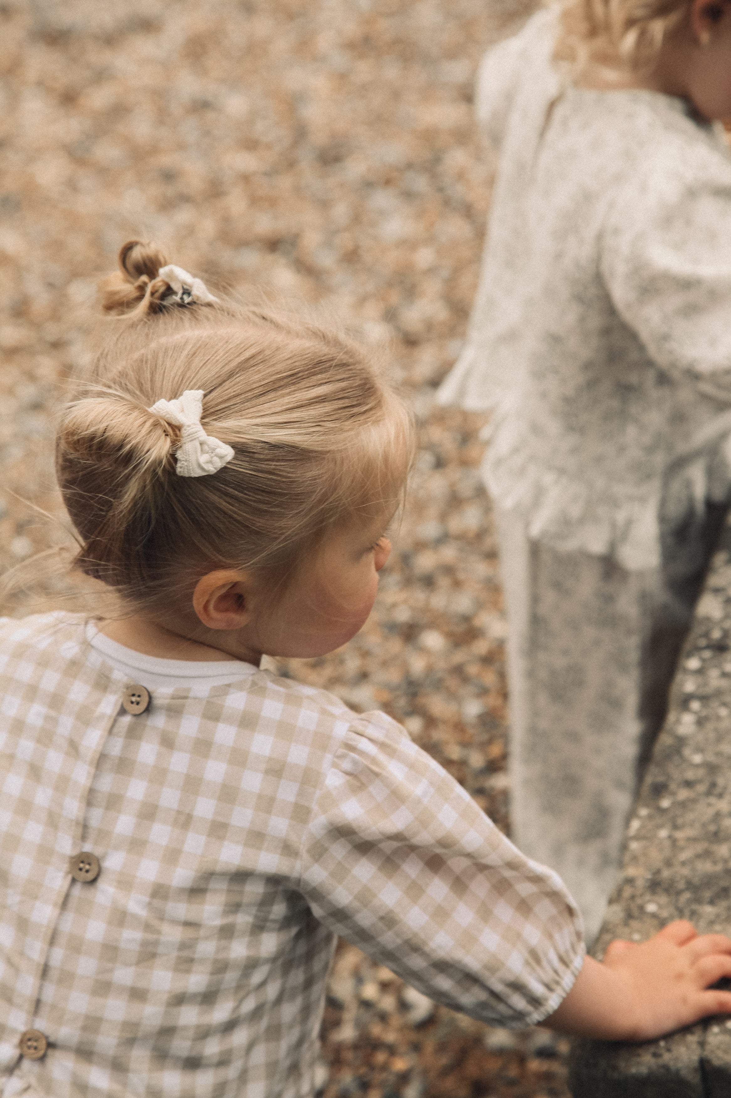 Cotton/Embroidered Small Bow Slides (2 pack)