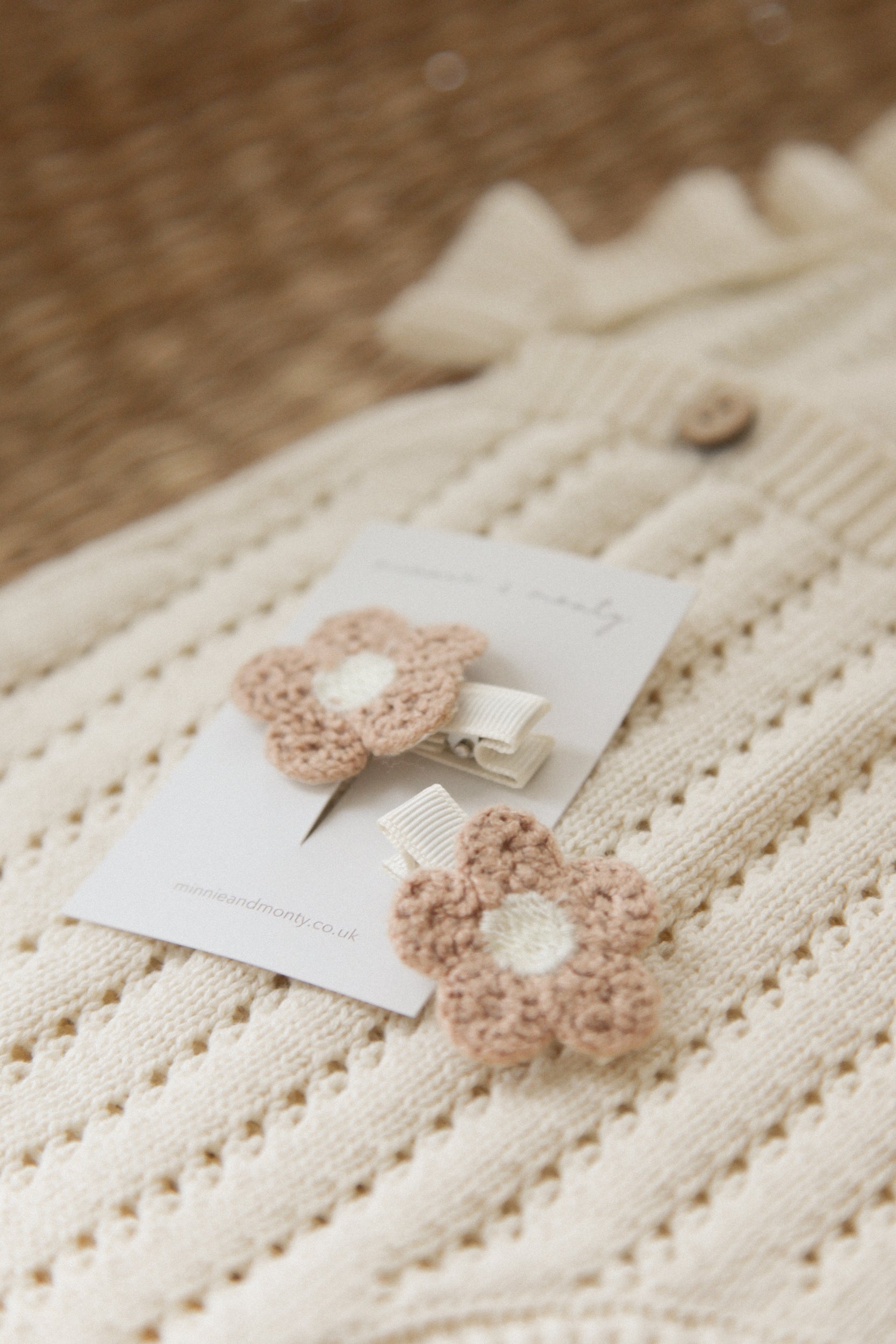 Knitted Flower Soft Slides (2 pack)