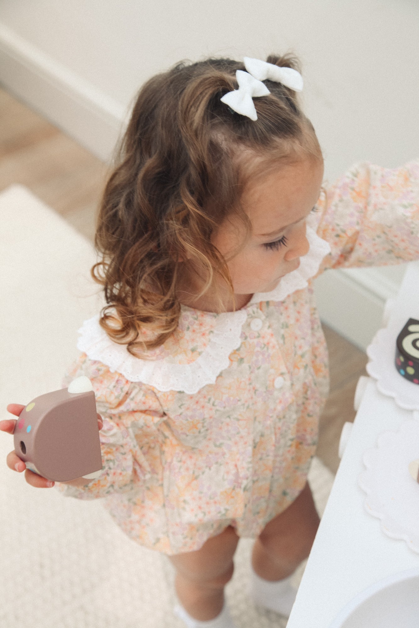 Spring Meadow Broderie Frill Collar Romper