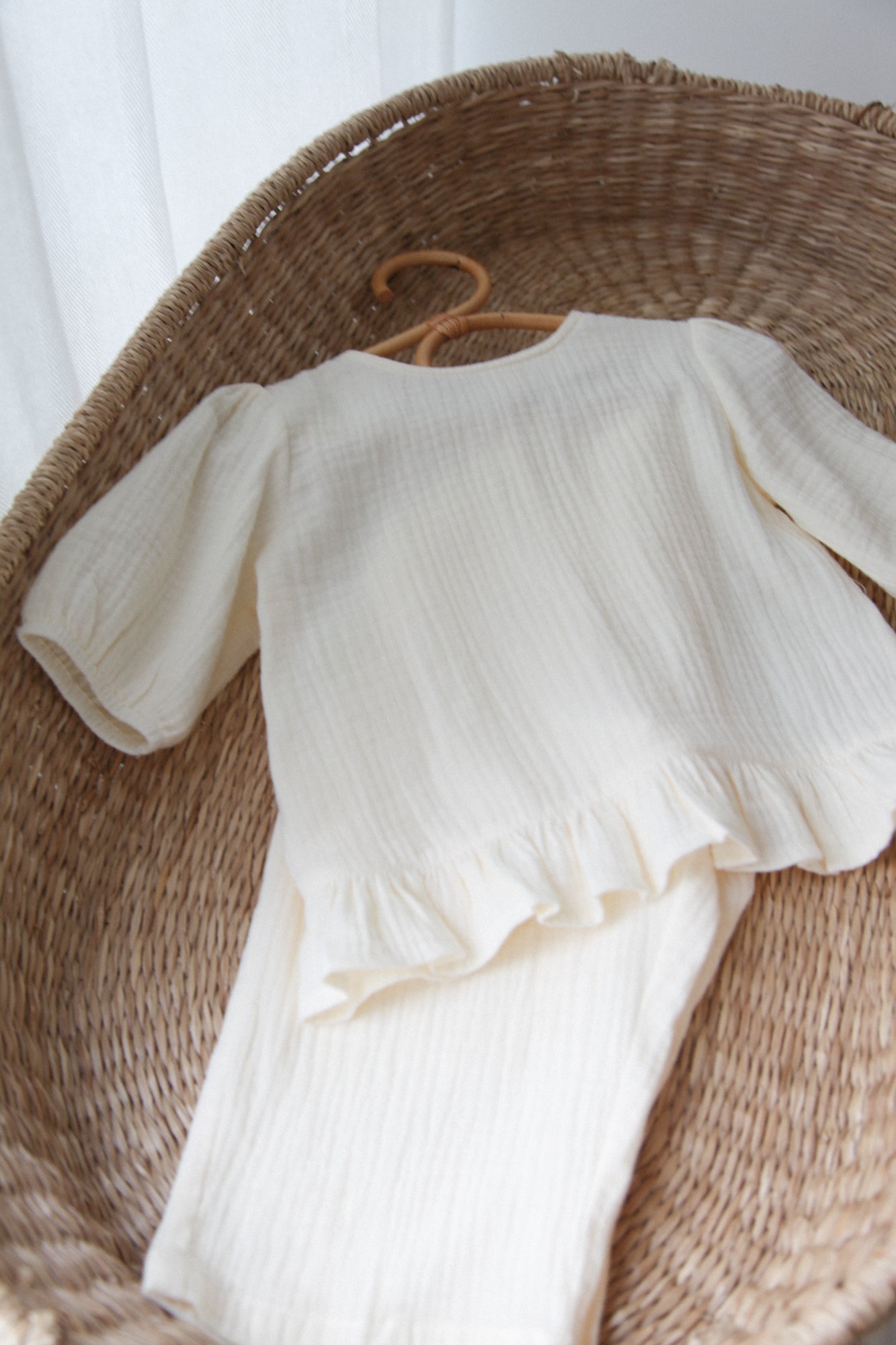WHOLESALE Buttermilk/Muslin Wide Leg Trousers