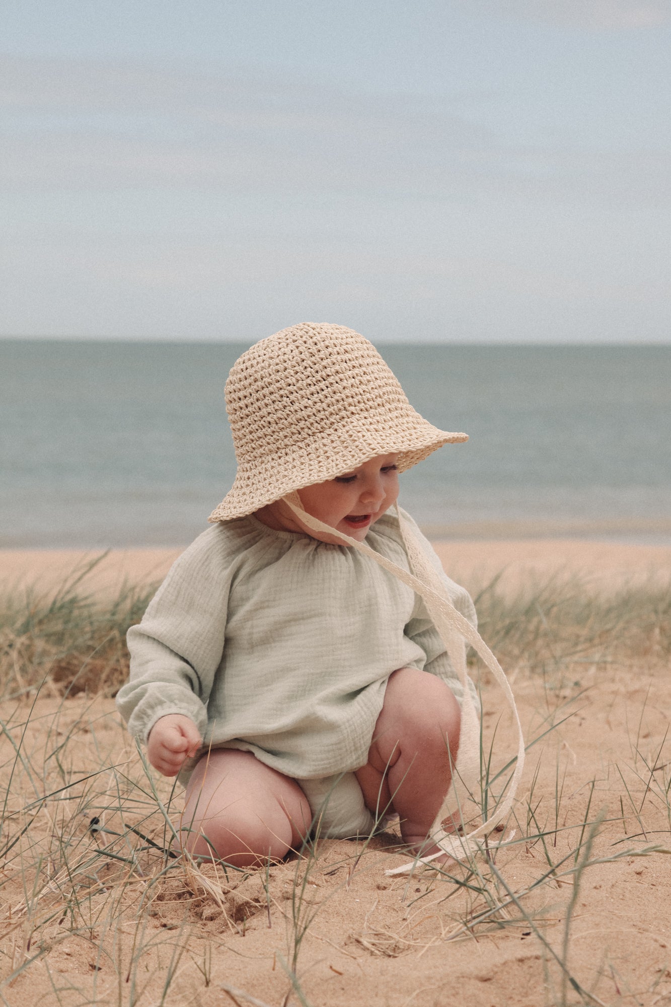Wicker Lace Tie Hat