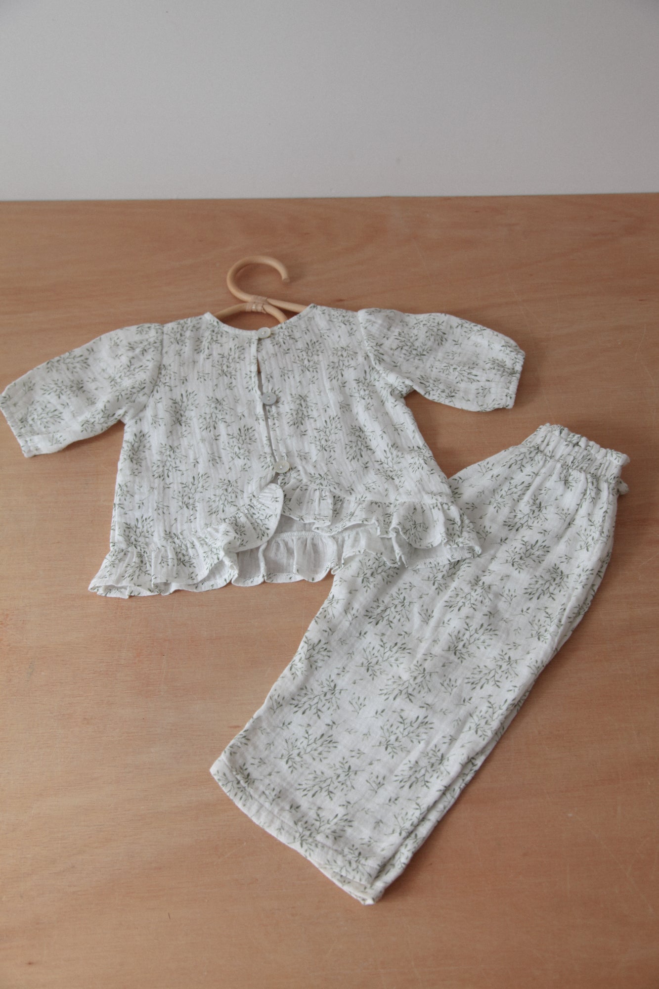 Olive Leaves/Muslin Co-ord