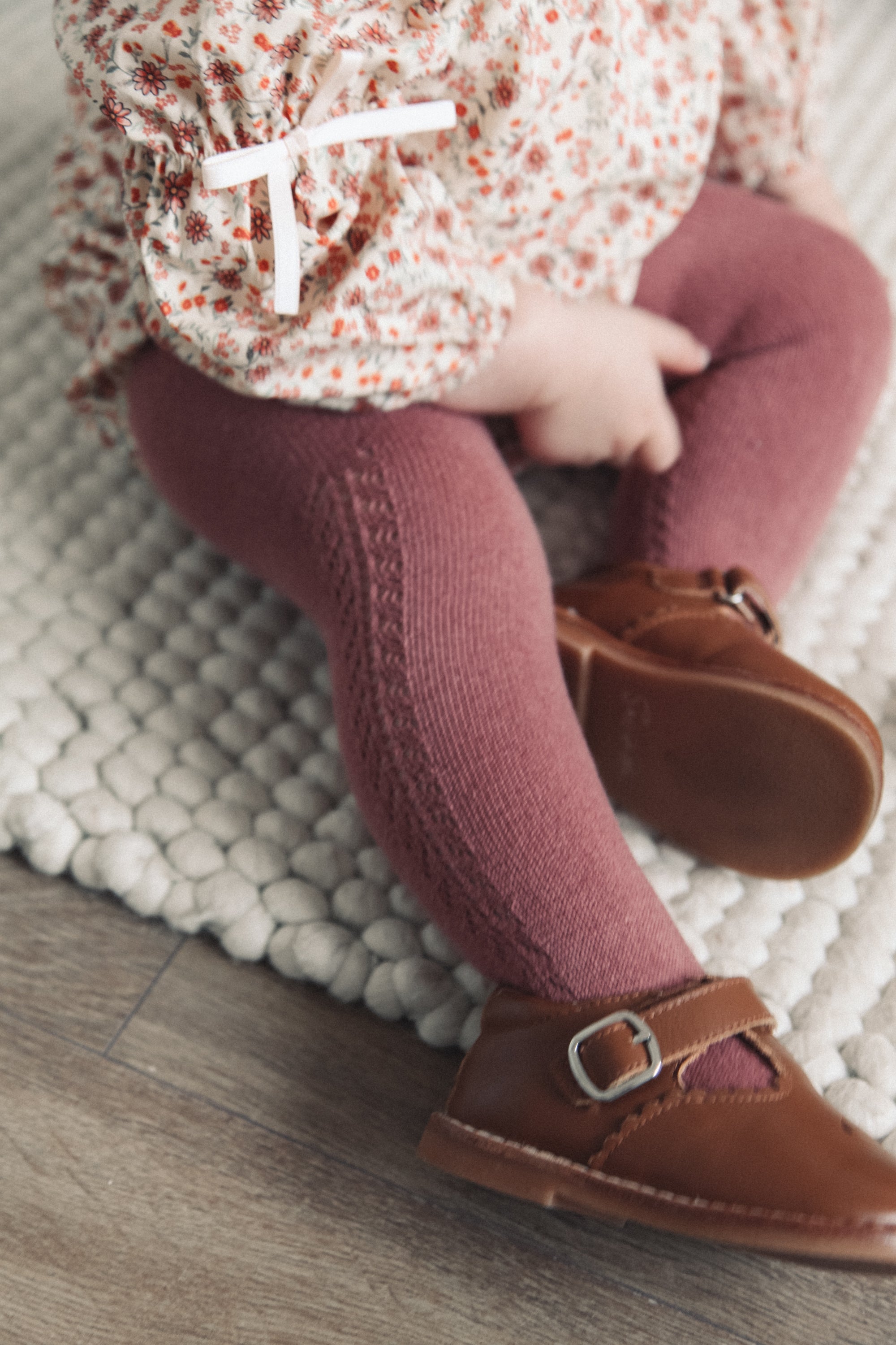Dusky Rose Soft Side Openwork Tights