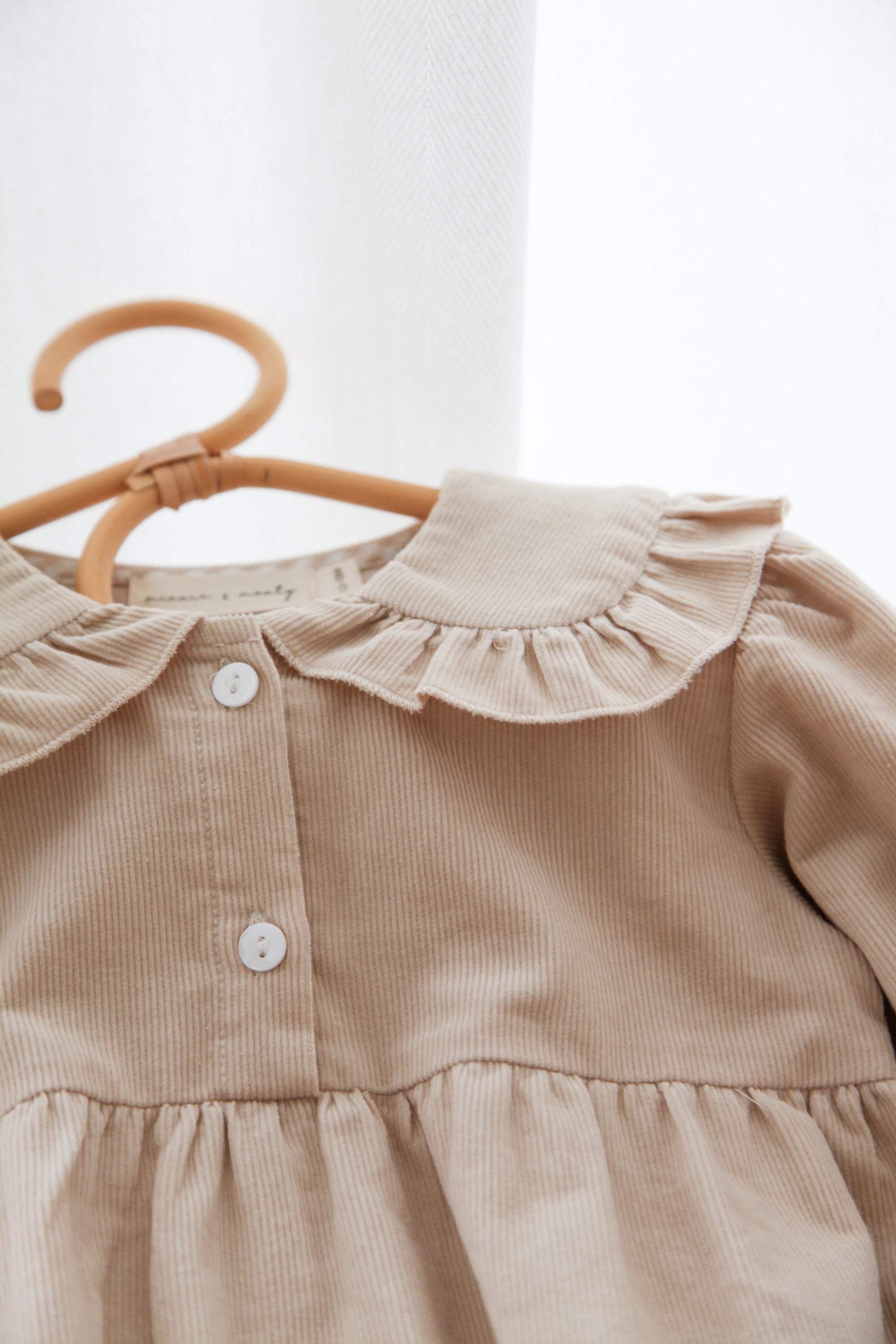 WHOLESALE Stone/Cord Oversize Frill Collar Romper