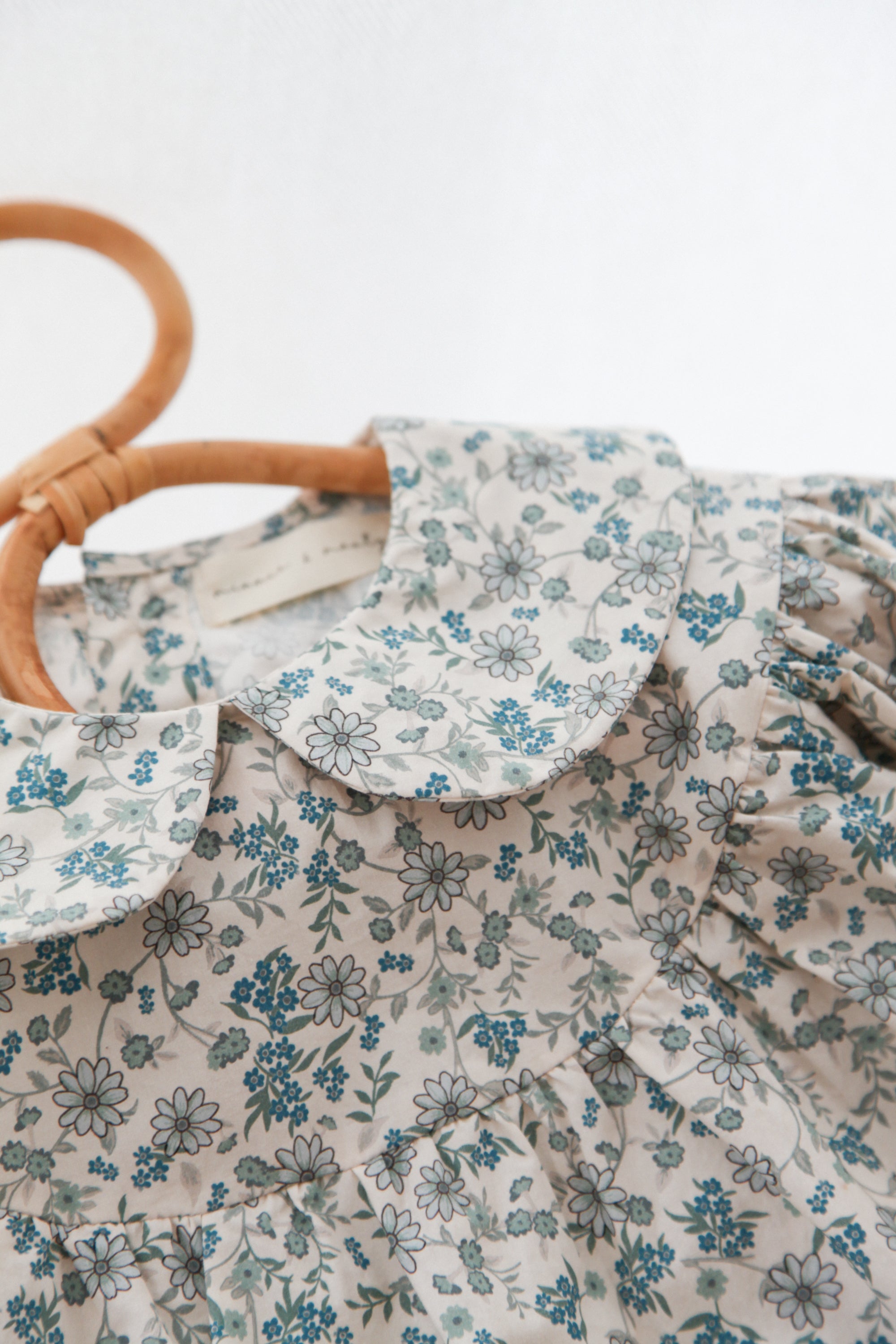 Winter/Blue Puff Sleeve Blouse & Bloomer Set