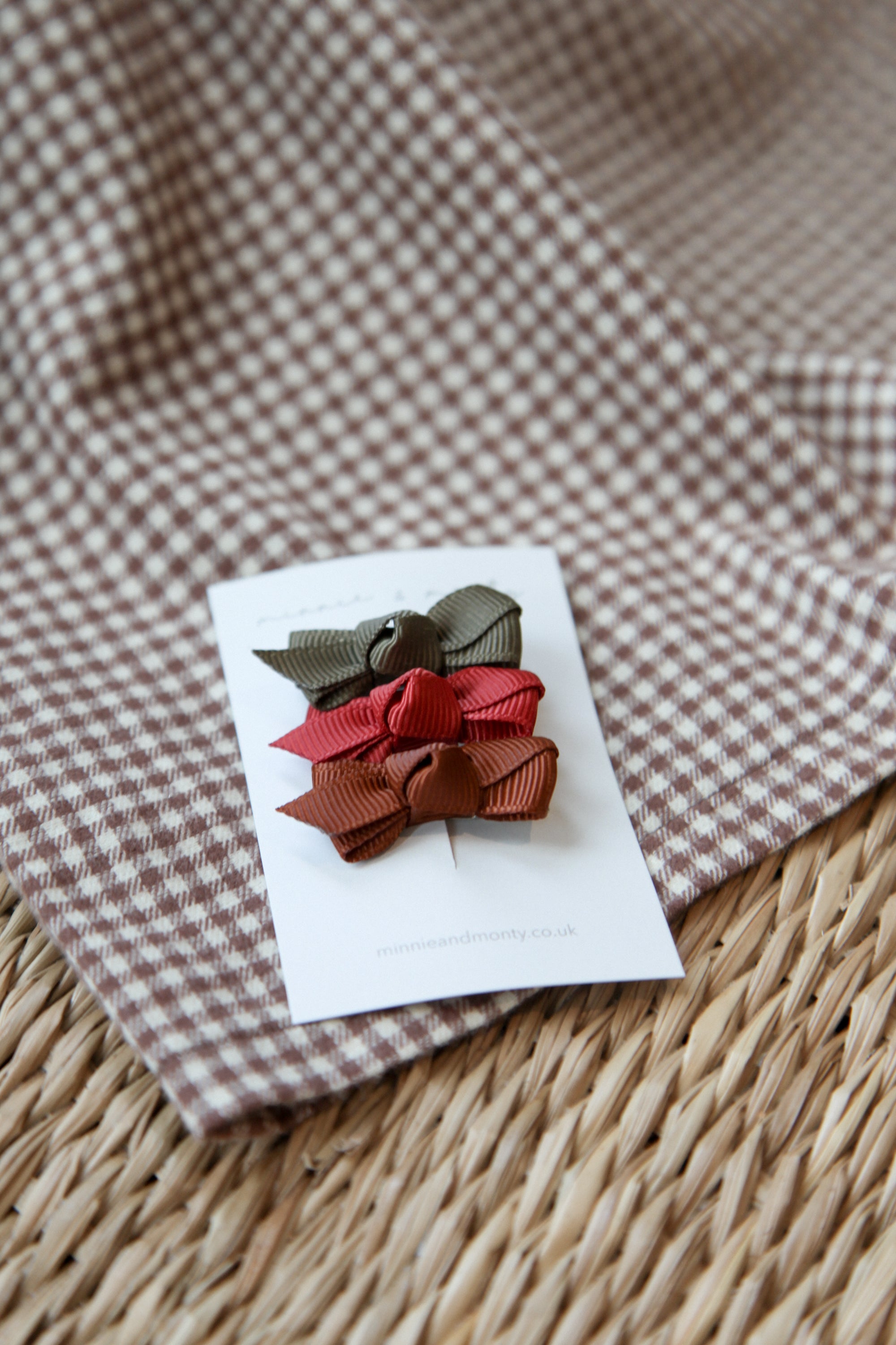 Dainty Mini Bow Clips - Autumn Trio