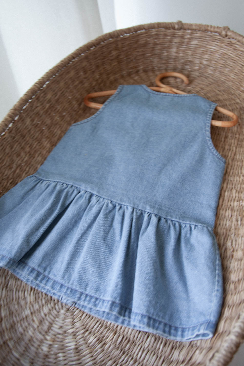 Denim Peplum Frill Dress