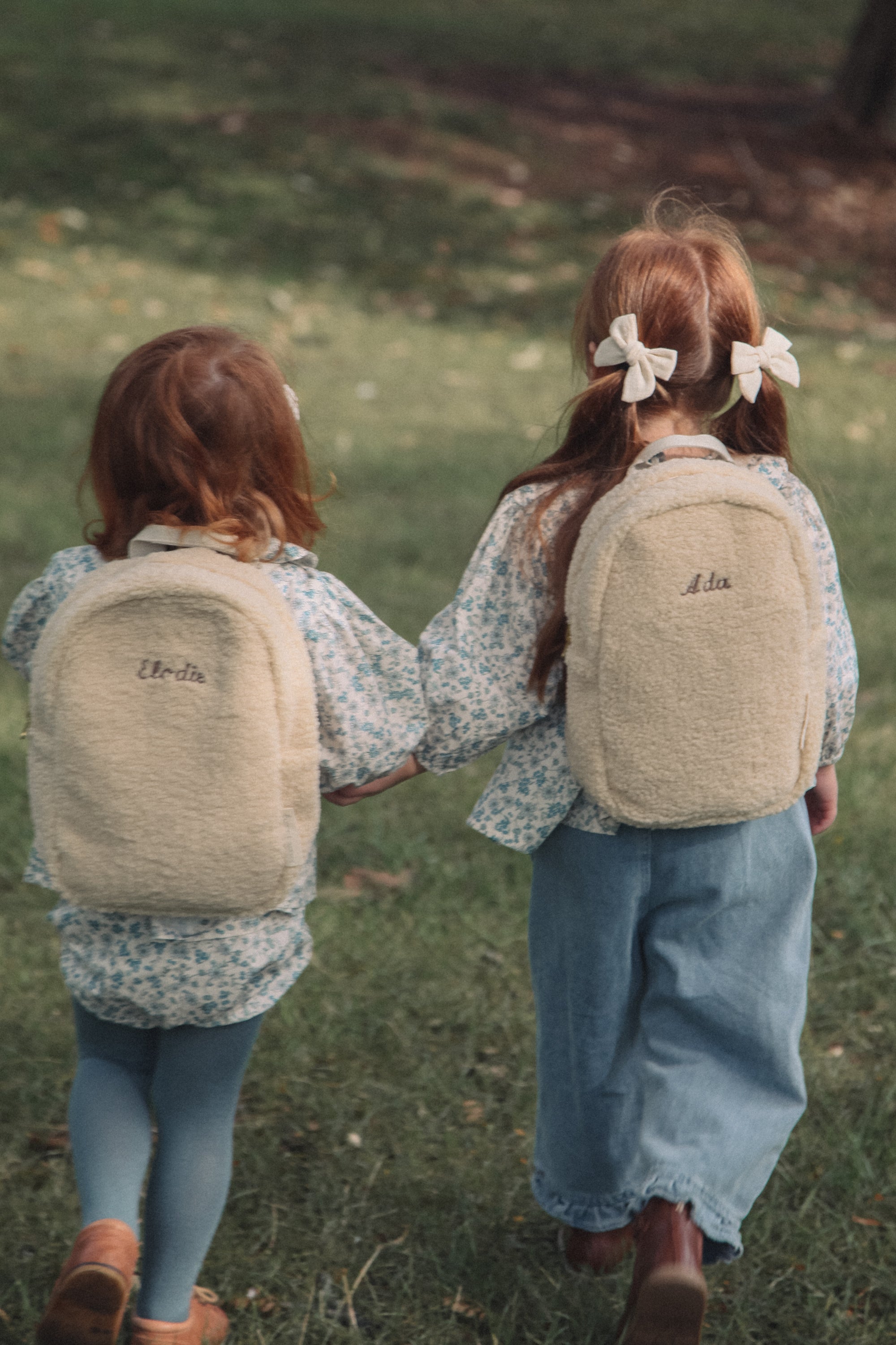 Personalised Natural Boucle Teddy Backpack