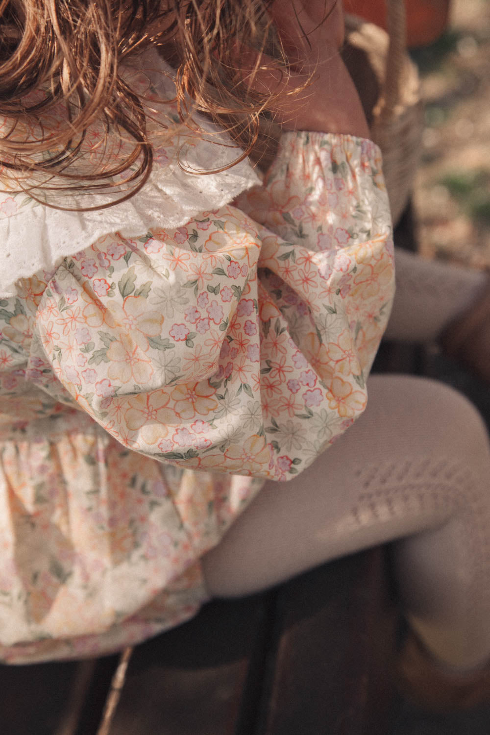 Spring Meadow Broderie Frill Collar Romper