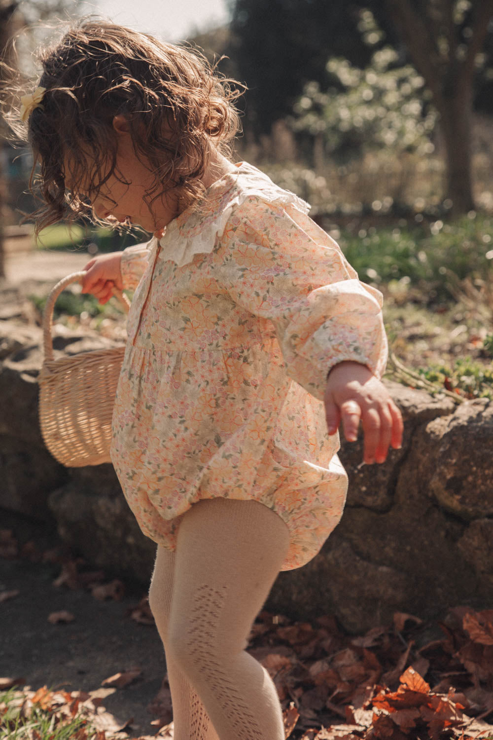 Spring Meadow Broderie Frill Collar Romper