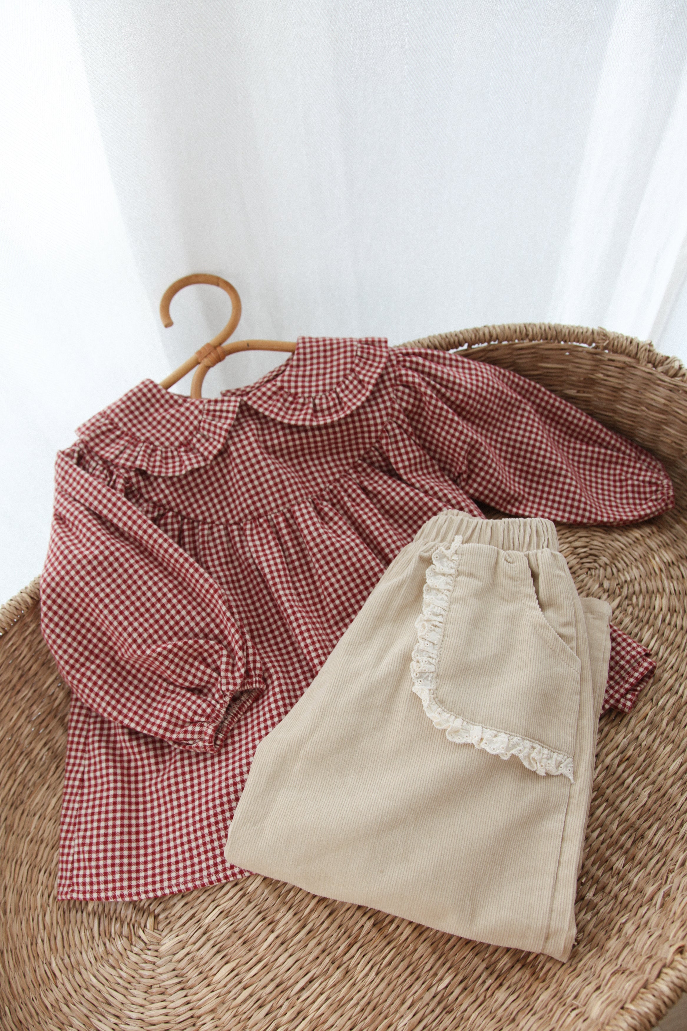 WHOLESALE Beige/Cord Frill Pocket Wide Leg Trousers