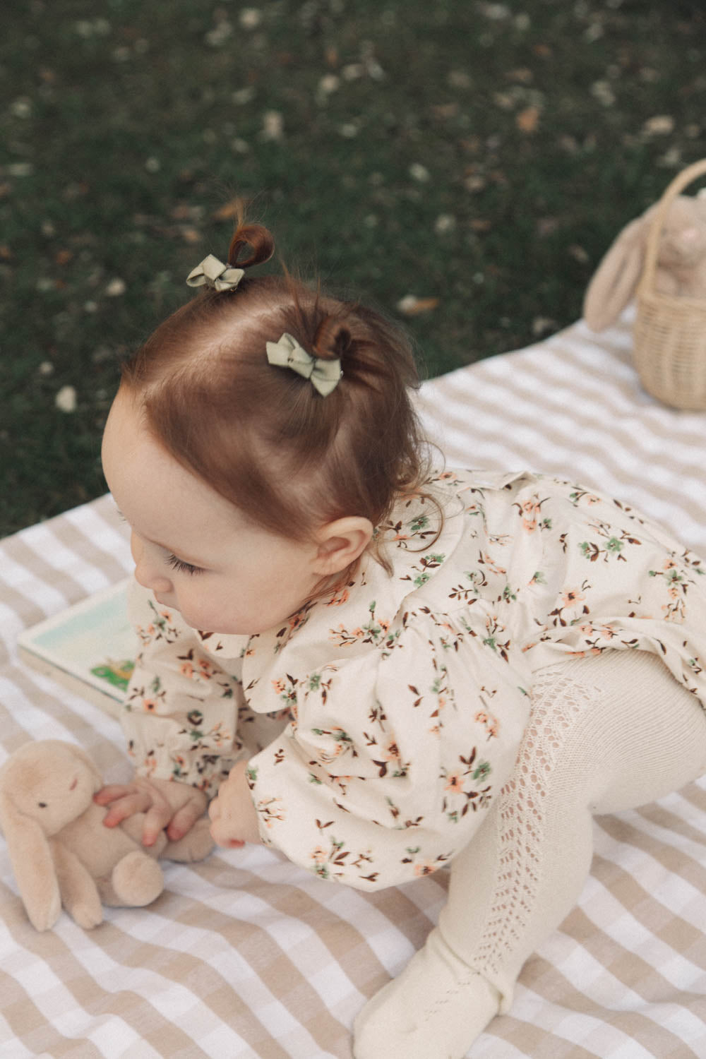 Mocha/Floral Long Sleeve Romper