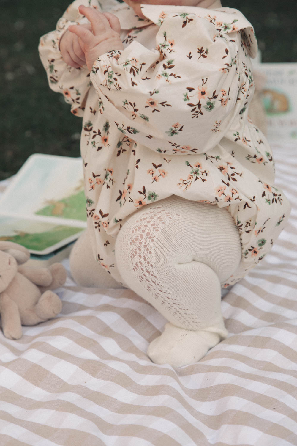 Mocha/Floral Long Sleeve Romper