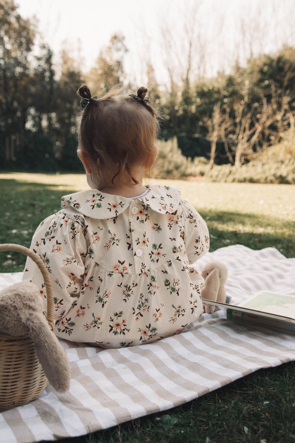 WHOLESALE Mocha/Floral Long Sleeve Romper