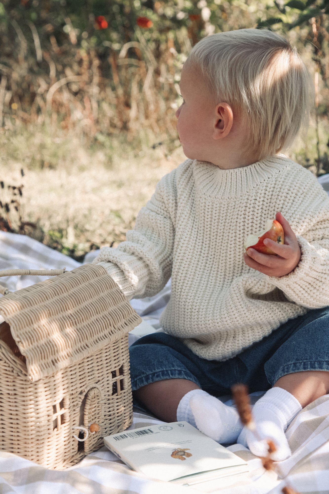 WHOLESALE Organic Cotton Chunky Knit Jumper in Cream