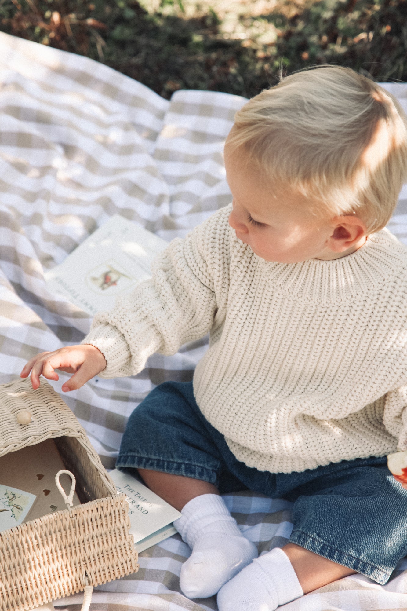WHOLESALE Organic Cotton Chunky Knit Jumper in Cream