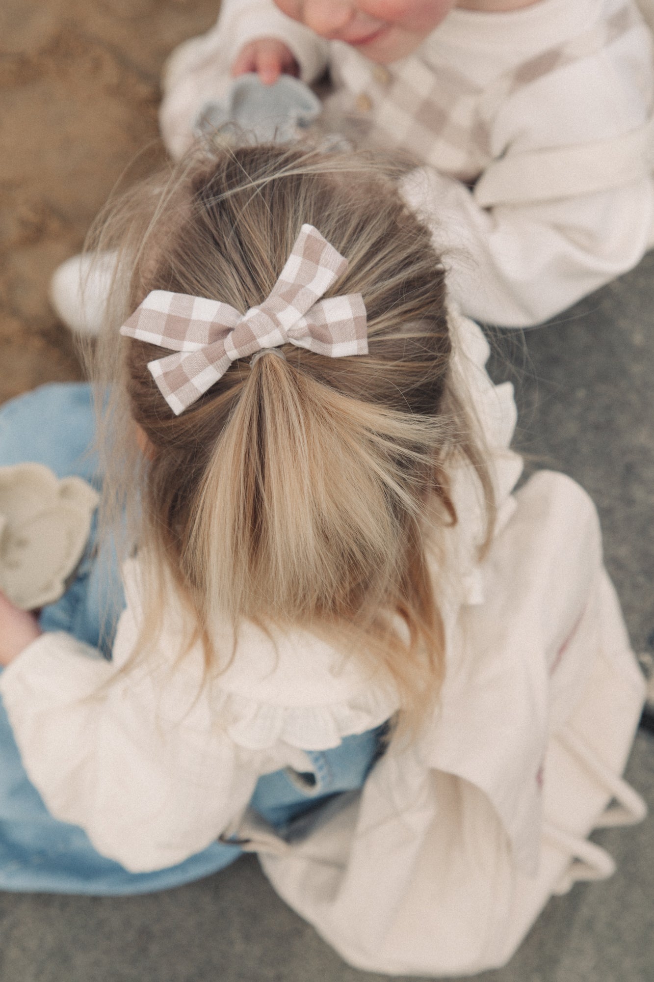 Brown Check Bows (2 pack)