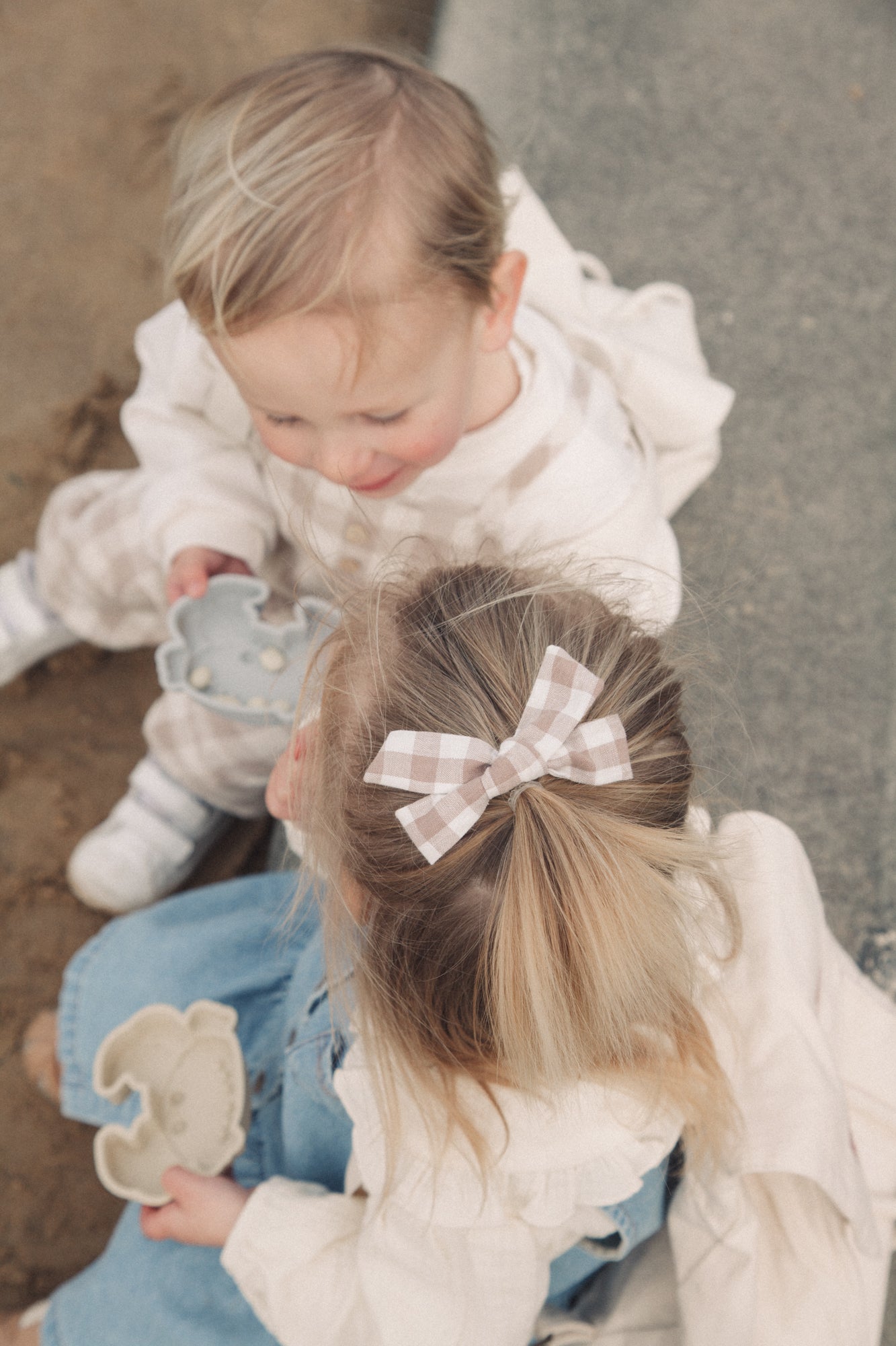 Brown Check Bows (2 pack)
