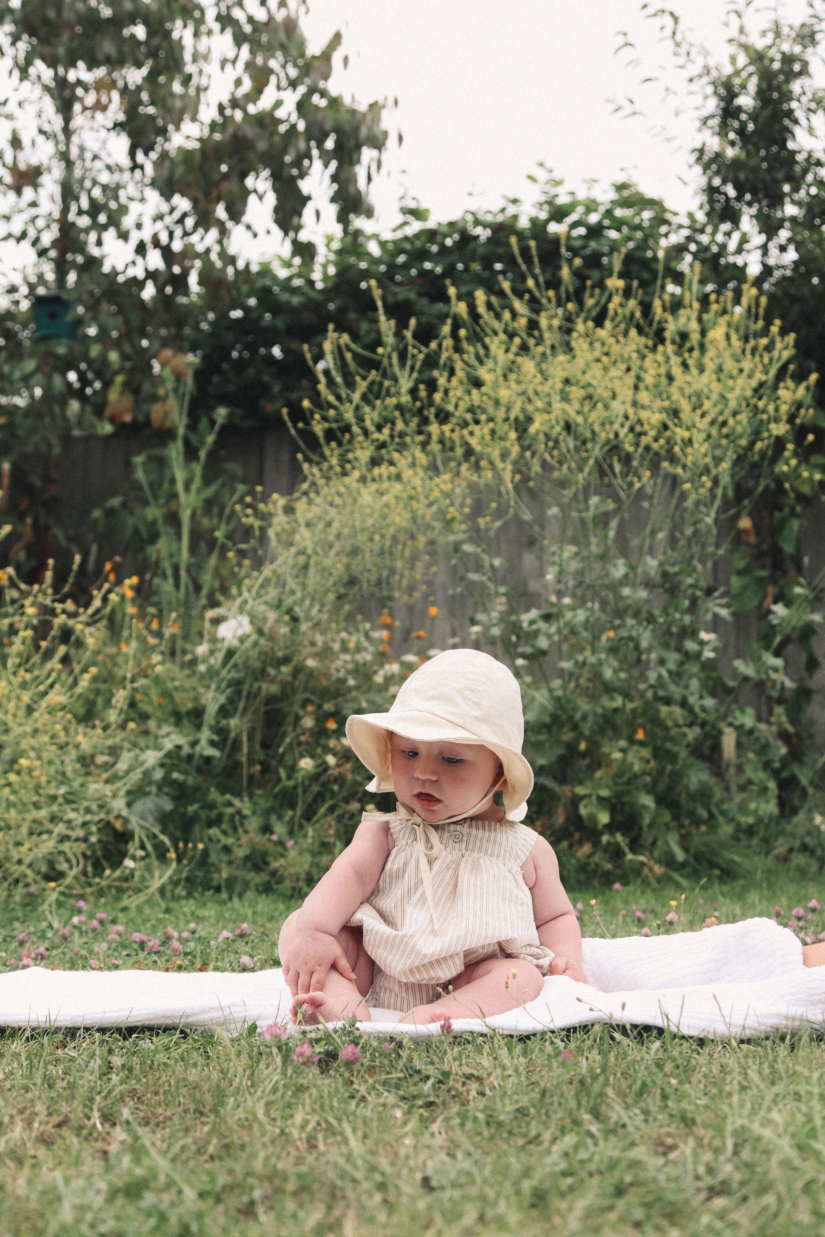 Light Beige Cotton Summer Hat