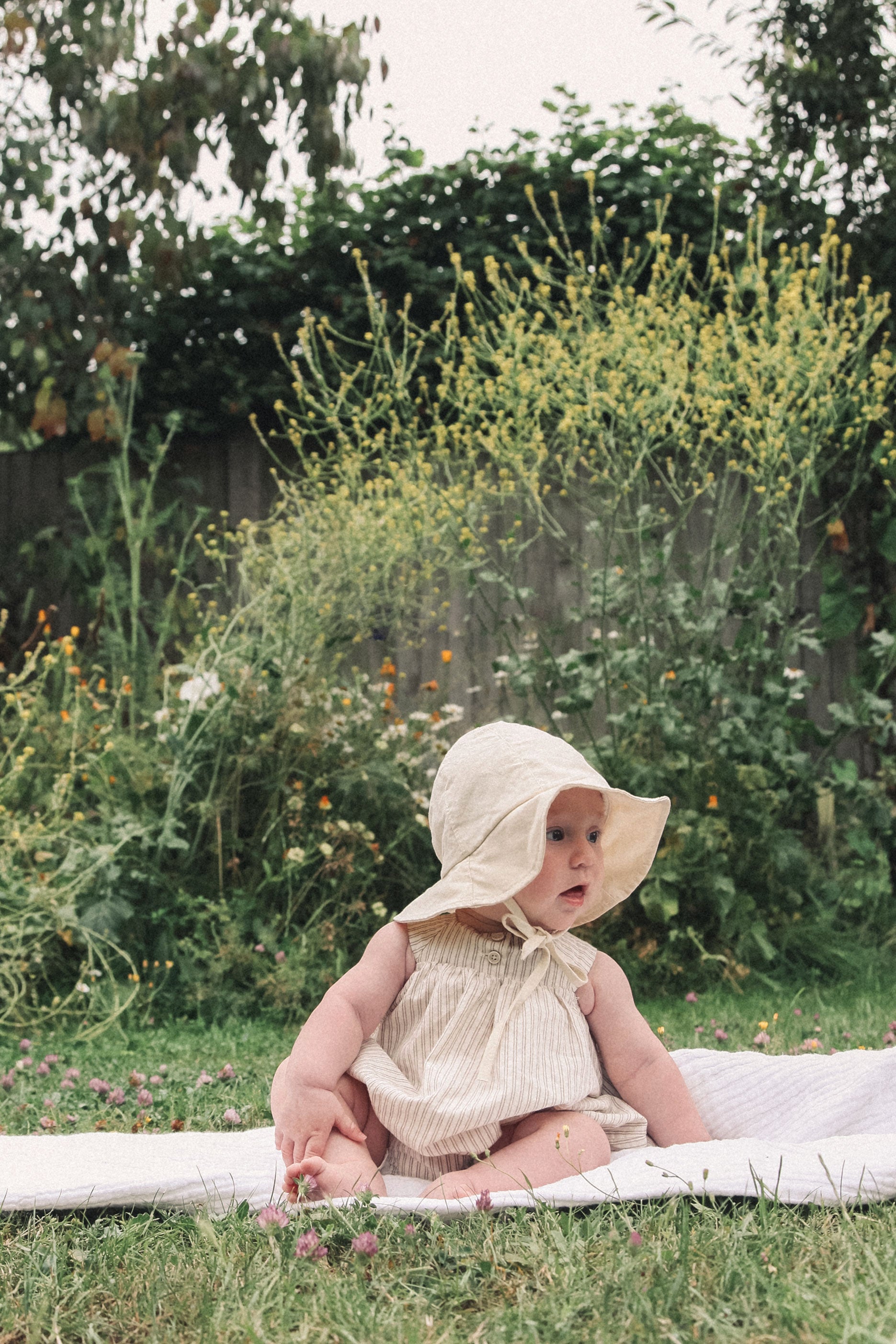 Light Beige Cotton Summer Hat