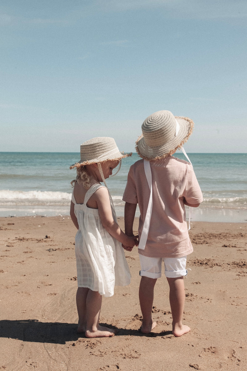 White Broderie Sleeve Dress