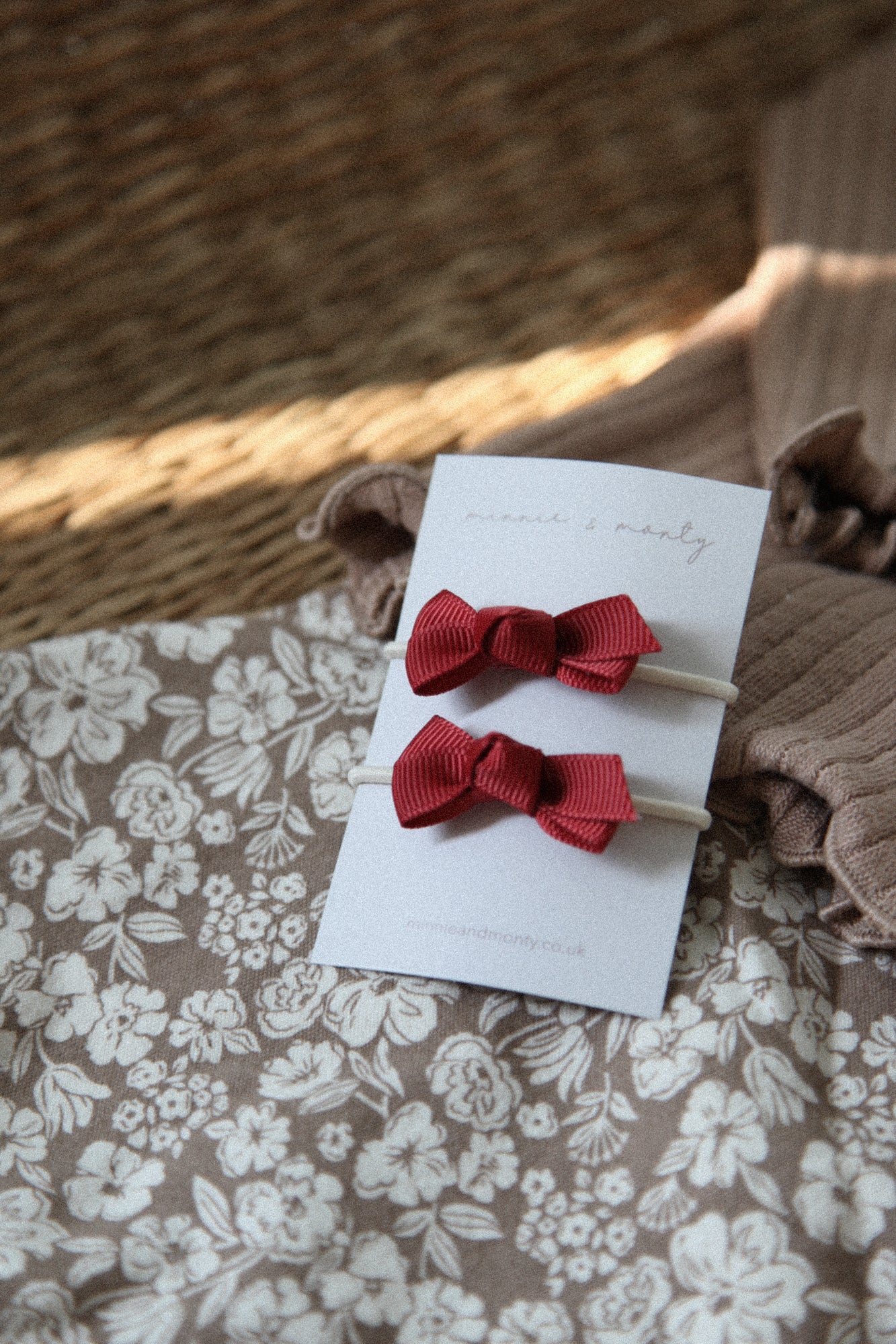 Berry Red Ponytail Bow Hairbands