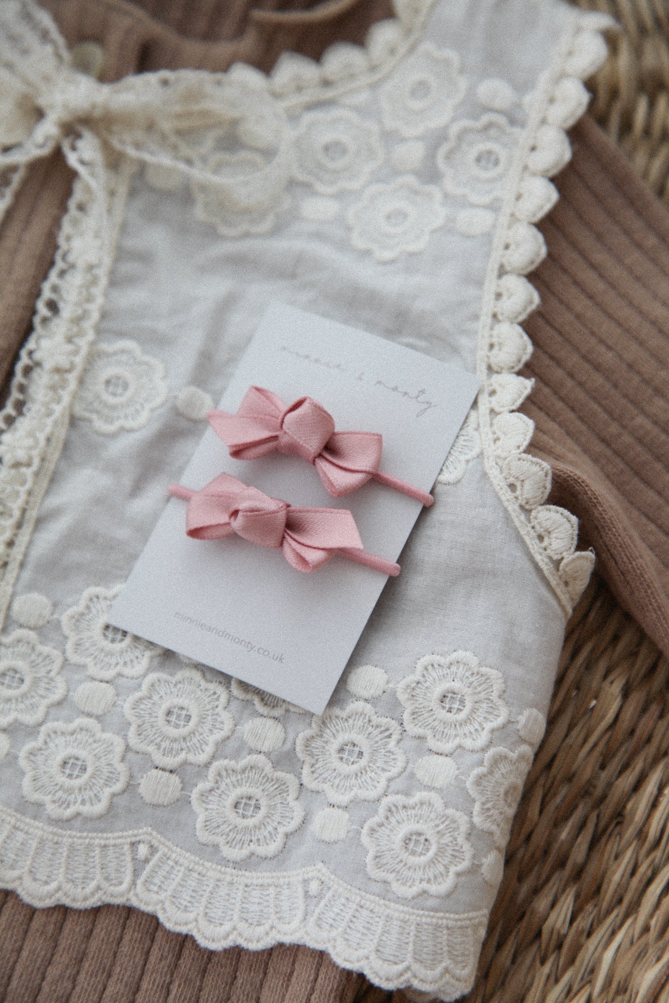 Dusky Pink Ponytail Bow Hairbands