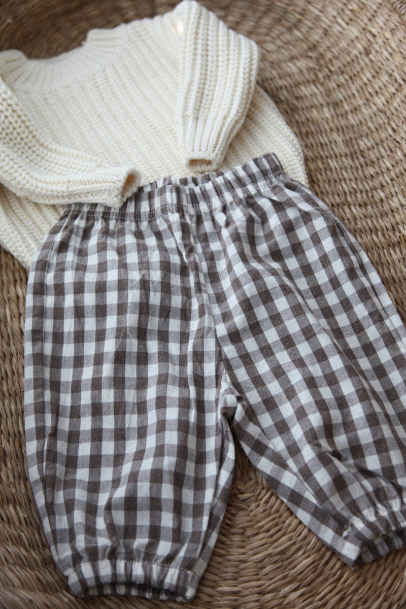 Cotton Brown/Check Trouser