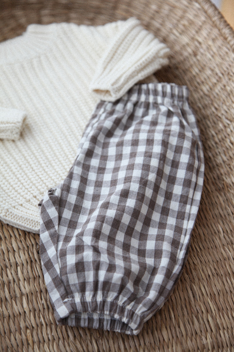 Cotton Brown/Check Trouser