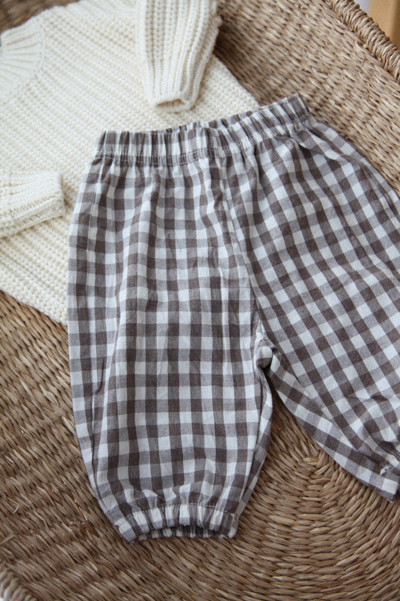 Cotton Brown/Check Trouser