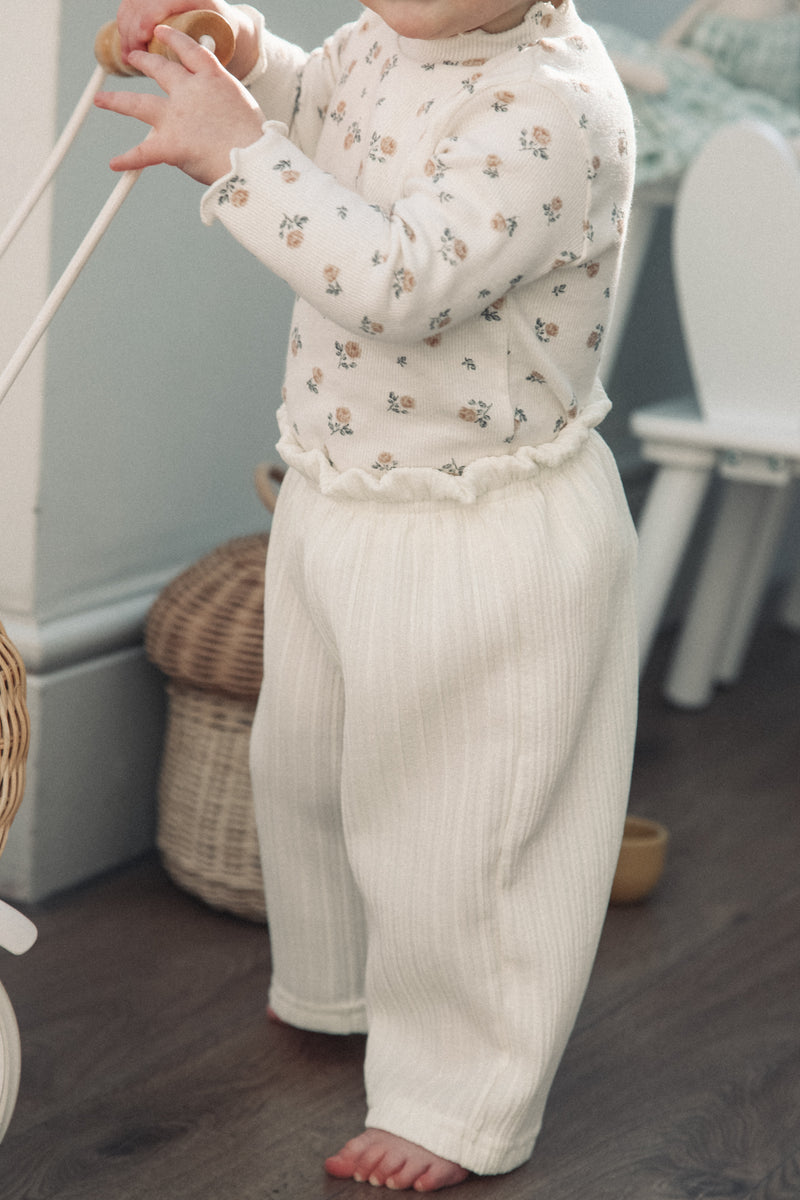 Ivory Pleated Culotte Trousers
