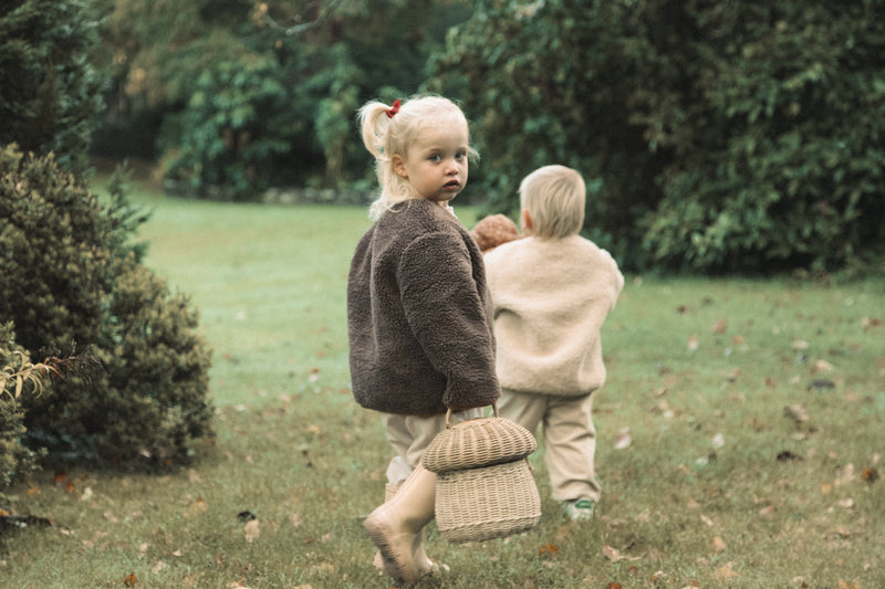 Brown Boucle Teddy Jacket