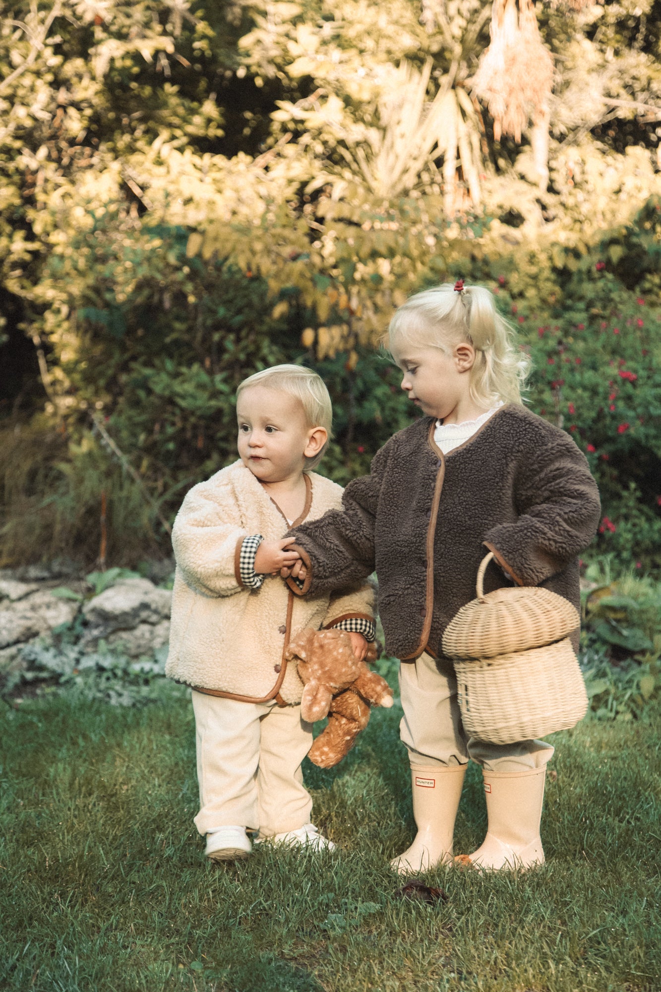 Brown Boucle Teddy Jacket