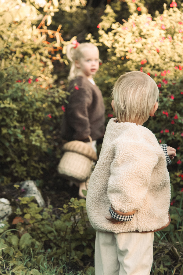 Natural Boucle Teddy Jacket