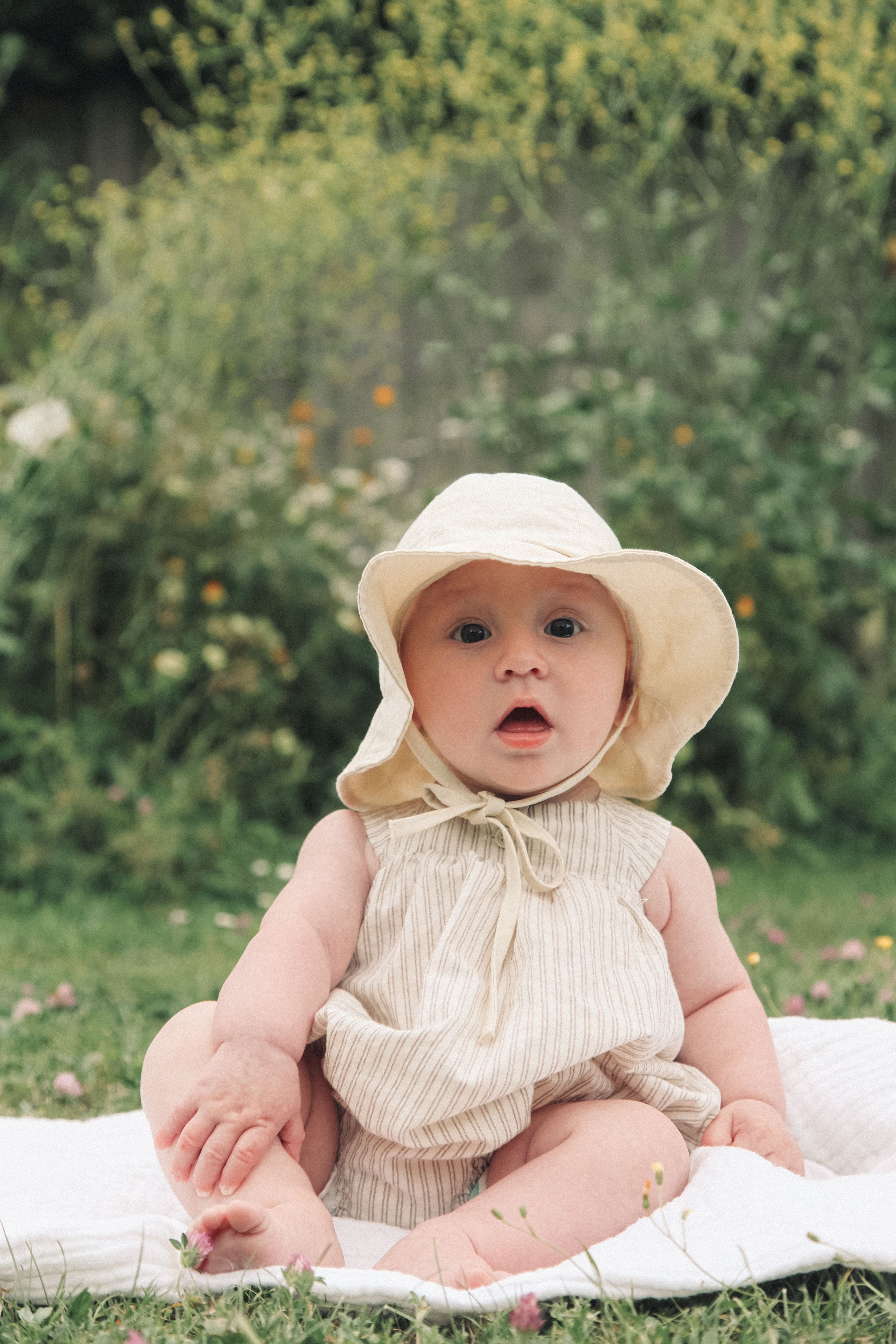 Light Beige Cotton Summer Hat
