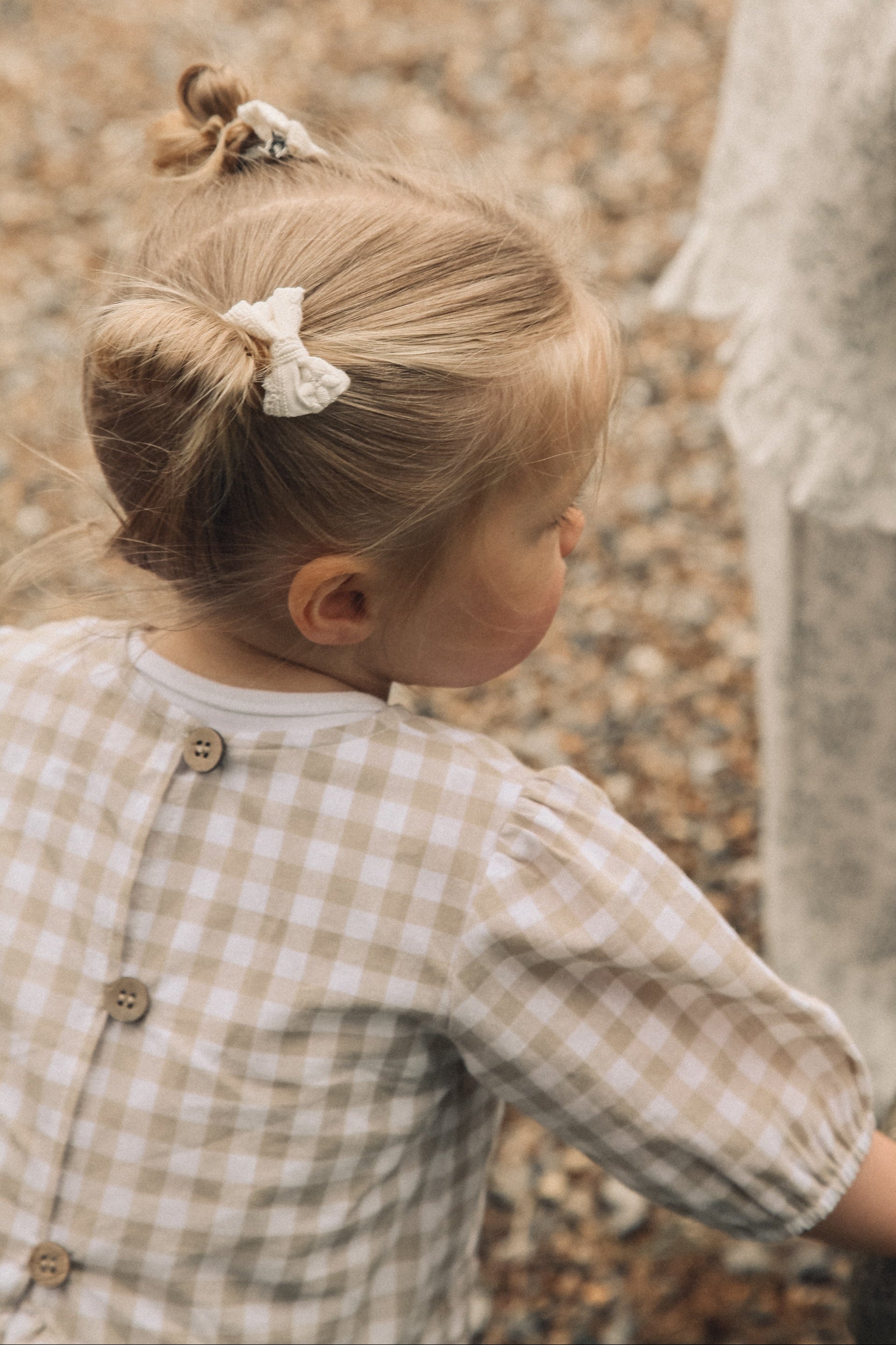 Cotton/Embroidered Small Bow Slides (2 pack)