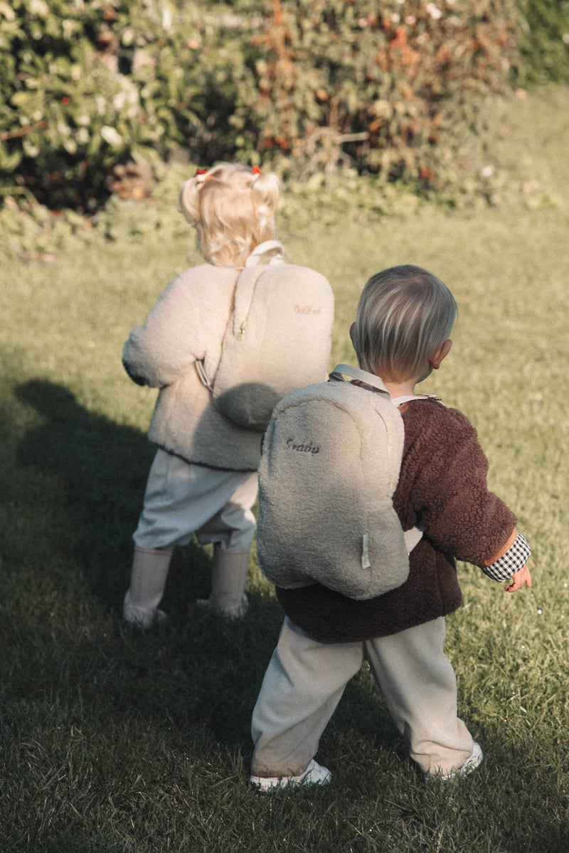 Brown Boucle Teddy Jacket