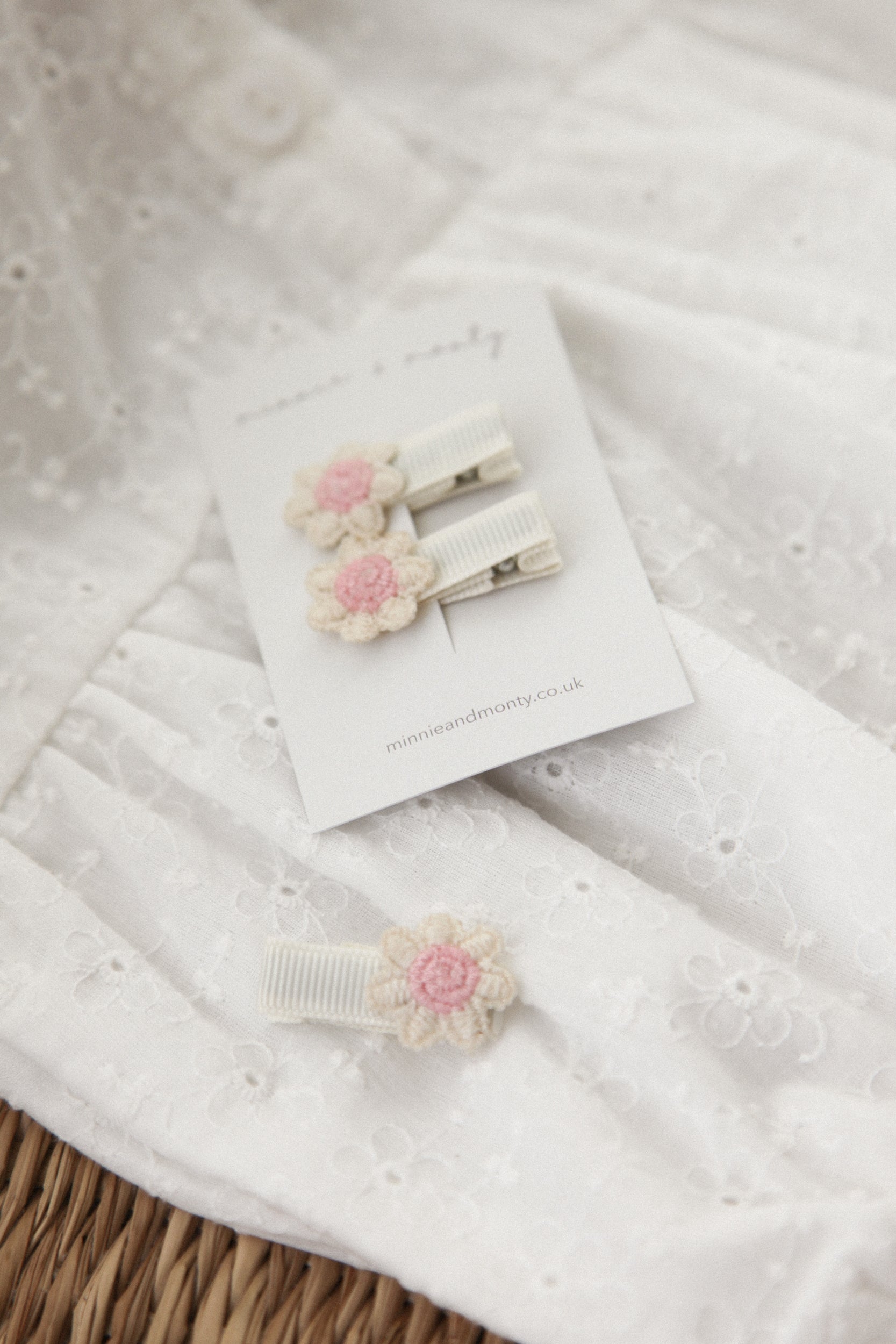 Mini Flower Soft Slides in Pink/White (2 pack)
