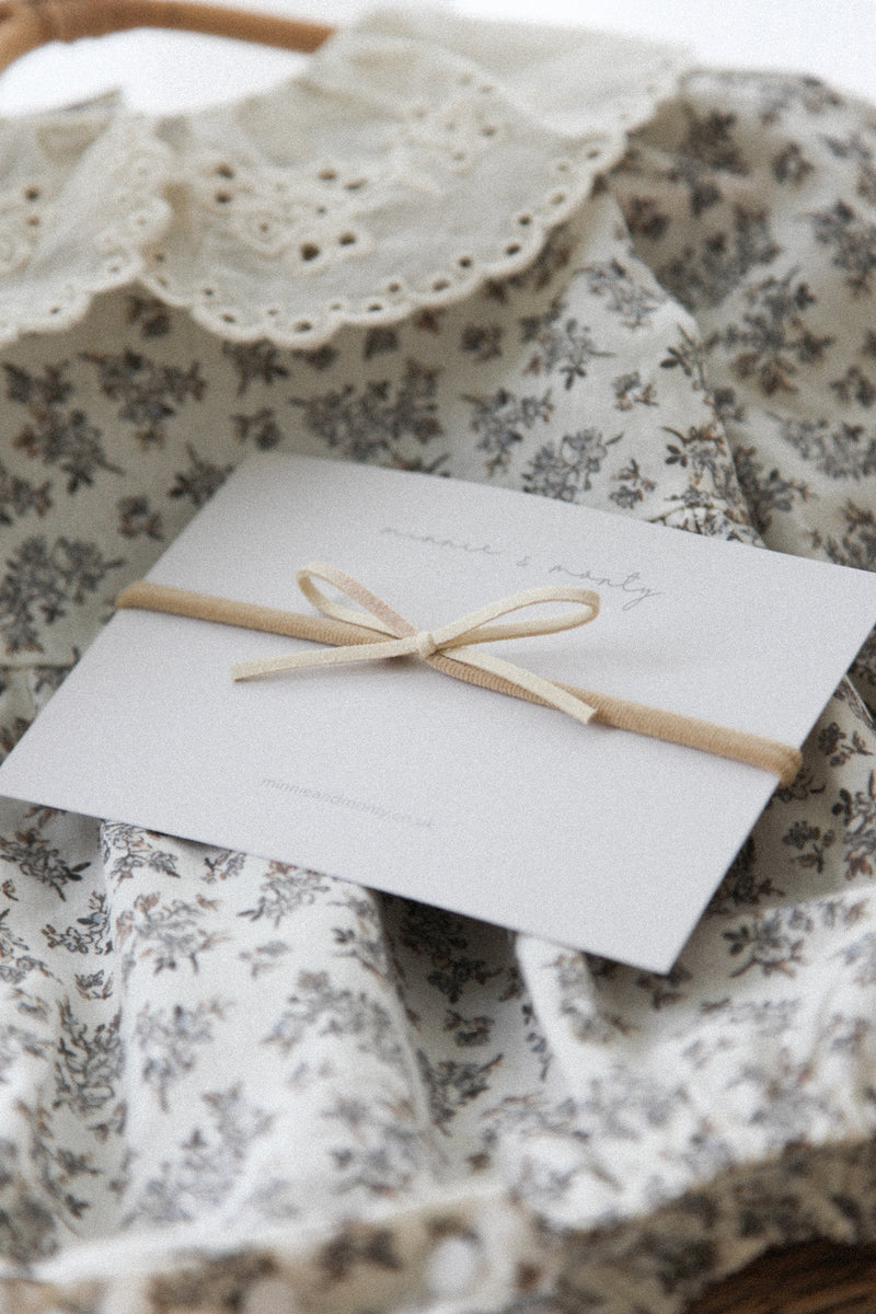 Cream Suede Bow Headband