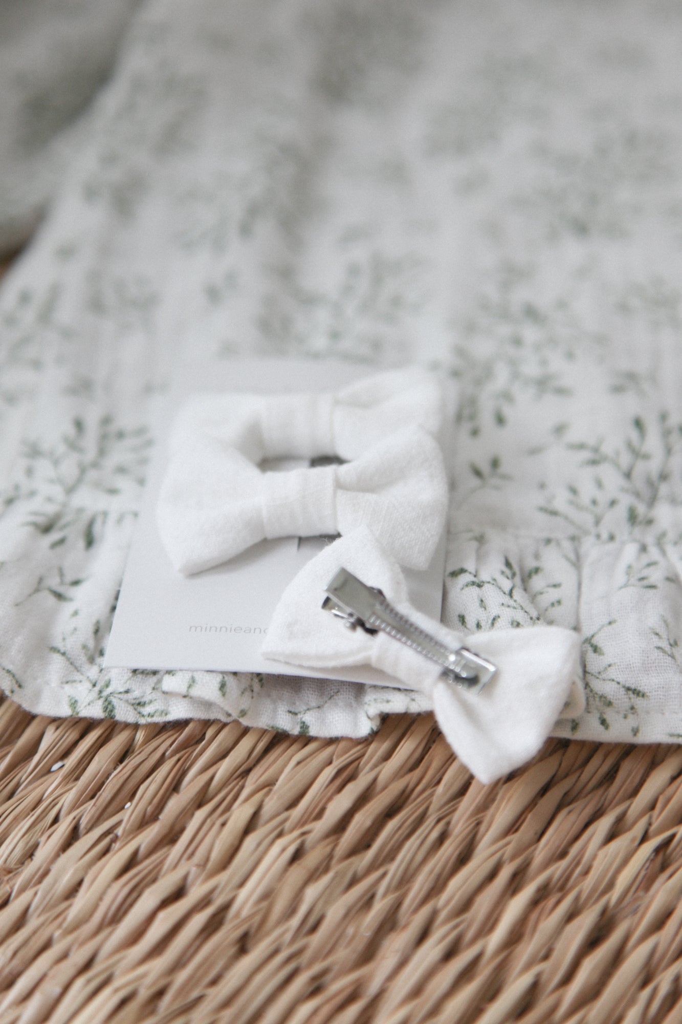 Cotton Small Bow Slides