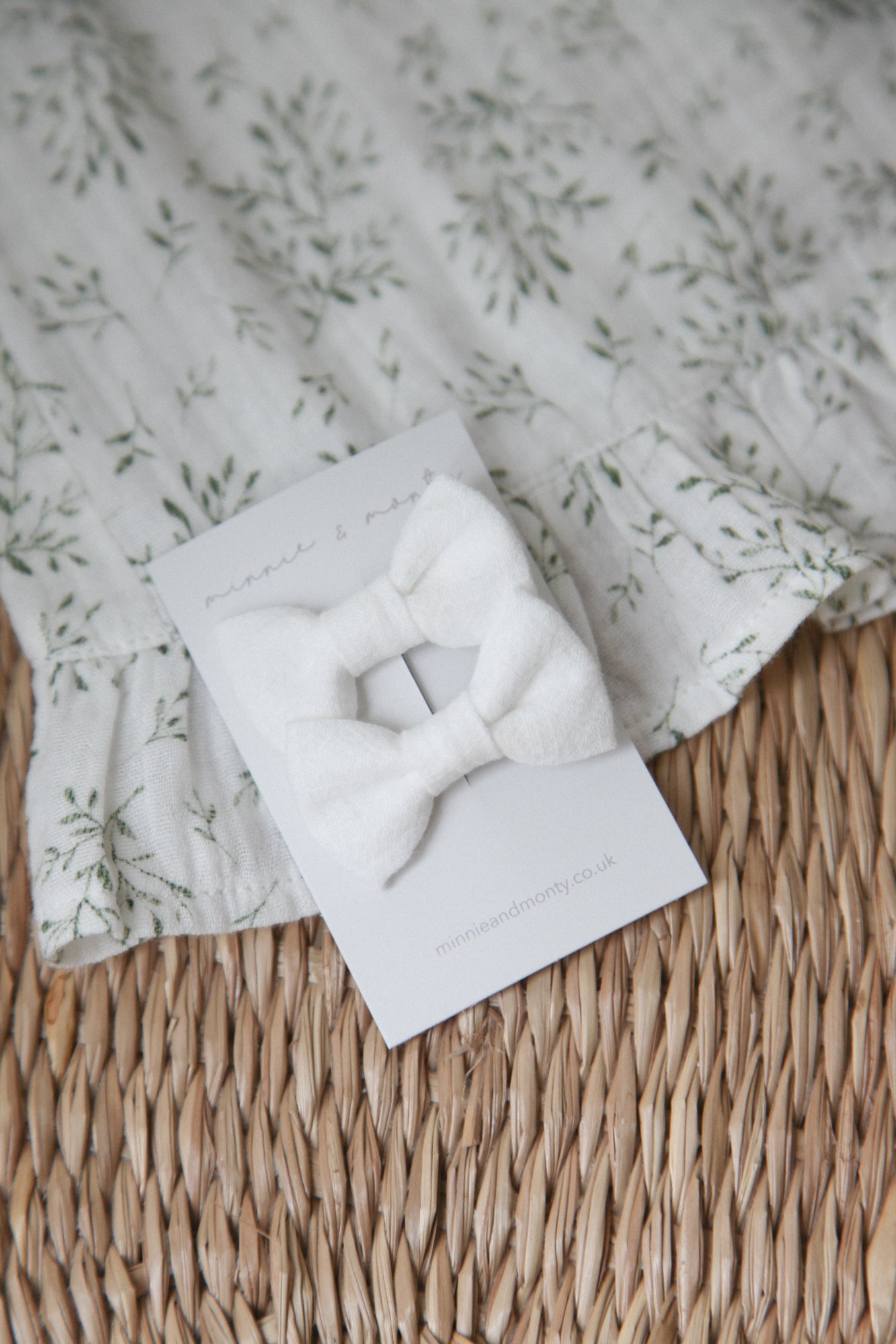 Cotton Small Bow Slides