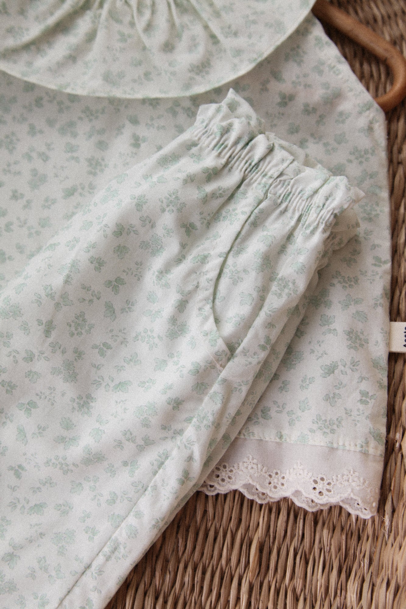 Pastel Green Ditsy Floral Culottes