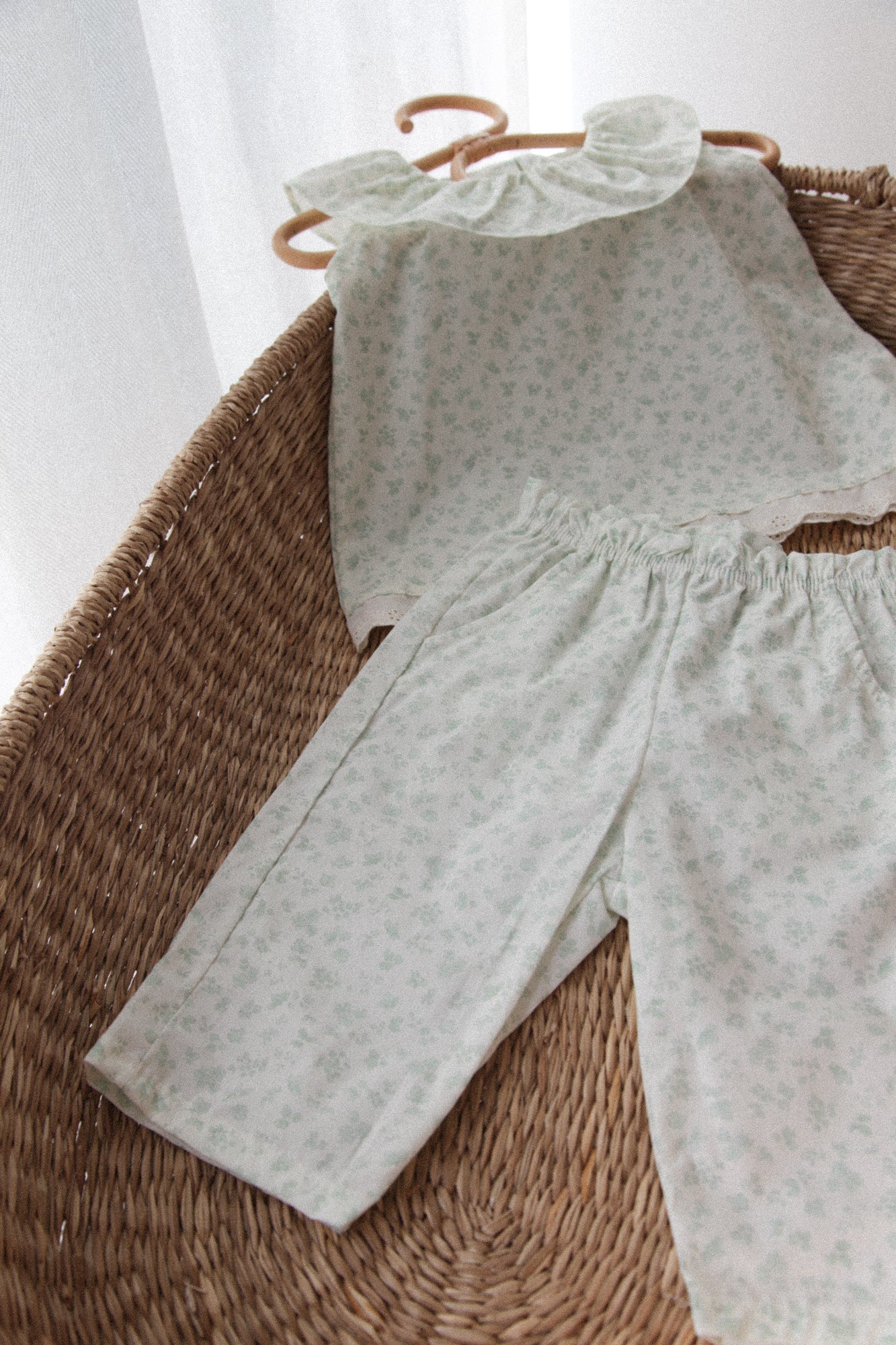 Pastel Green Ditsy Floral Culottes