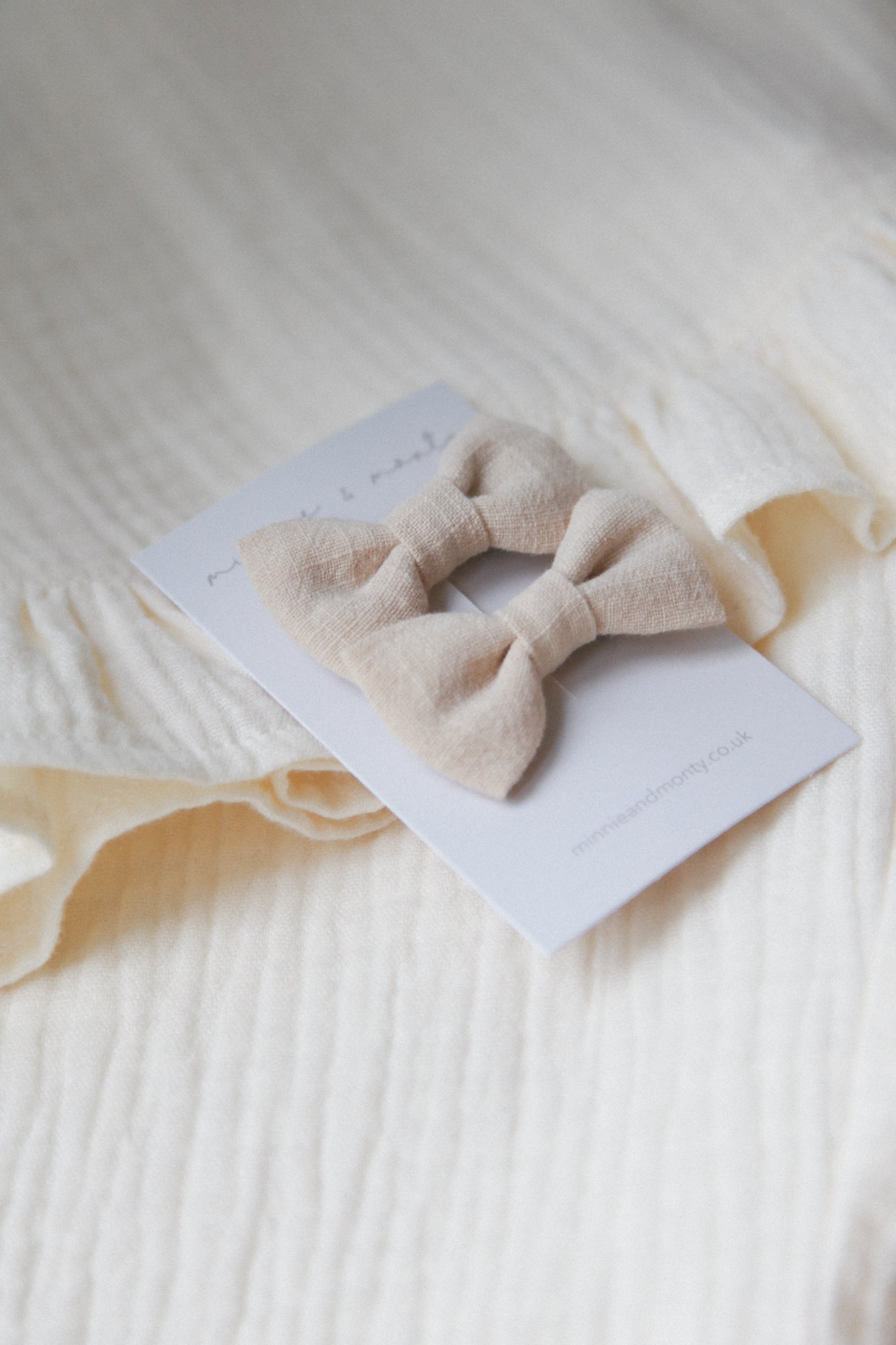 Cotton Small Bow Slides